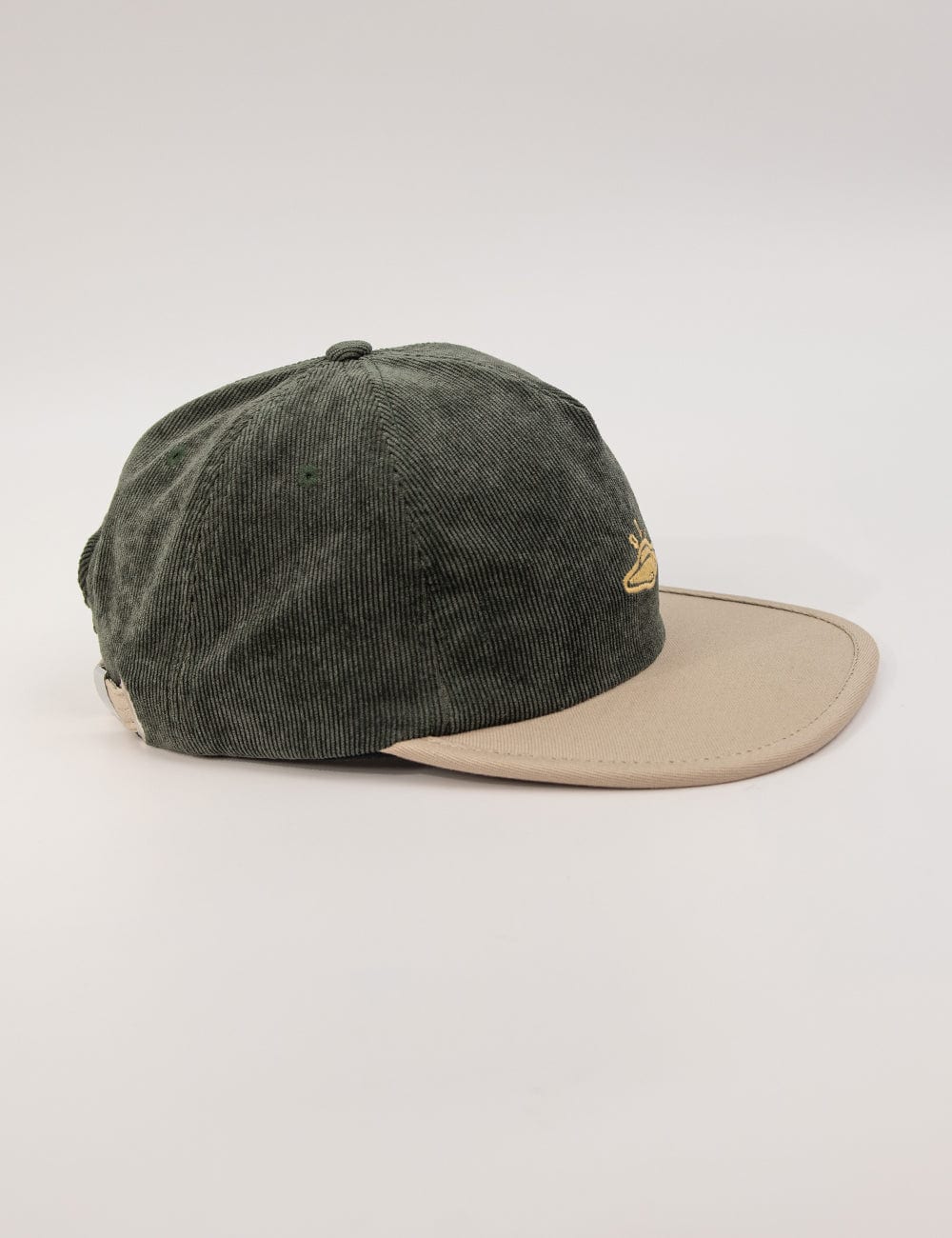 Gorra Desestructurada pana astral verde + beige - imagen 5