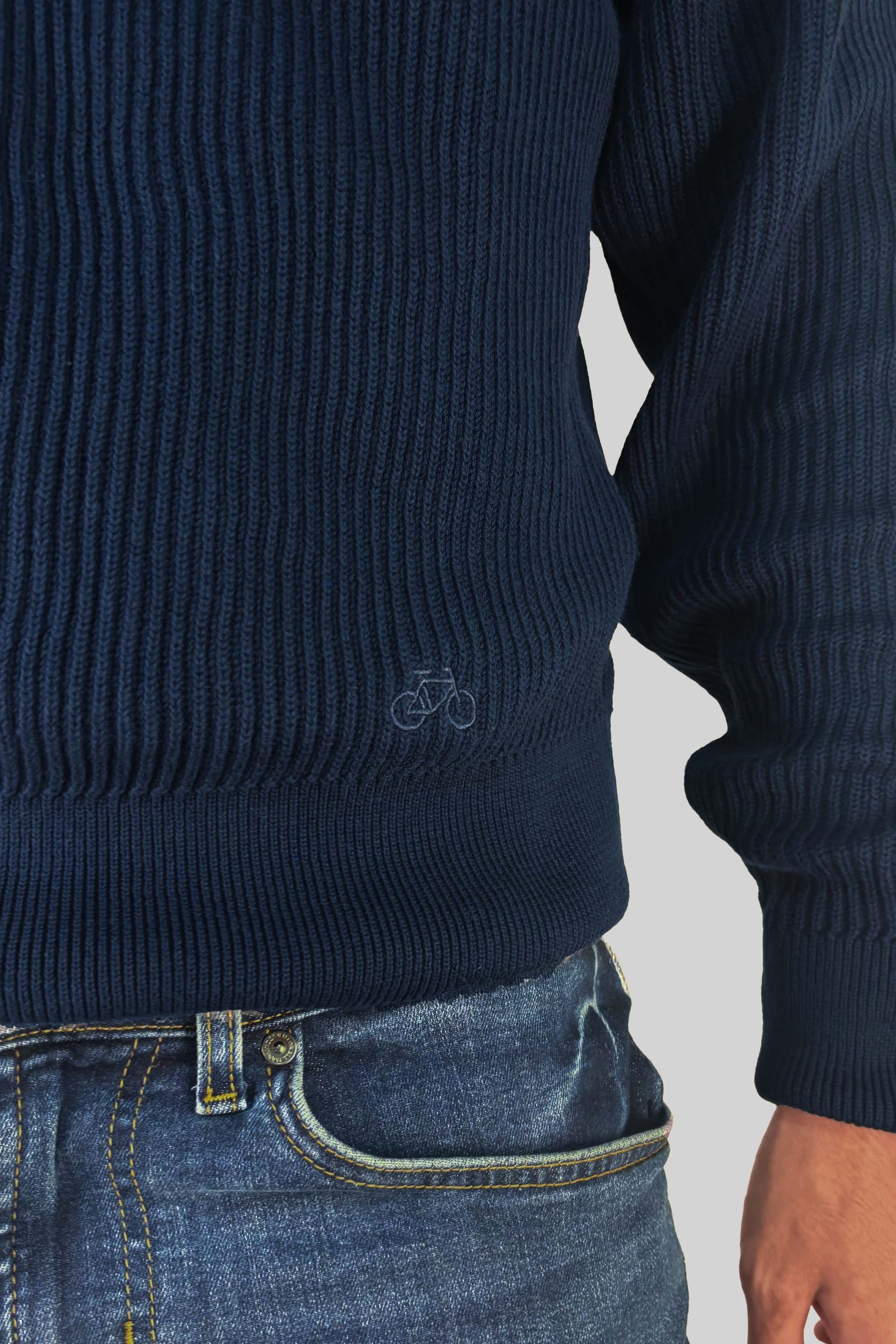 SACO LINED COLLAR NAVY - imagen 2