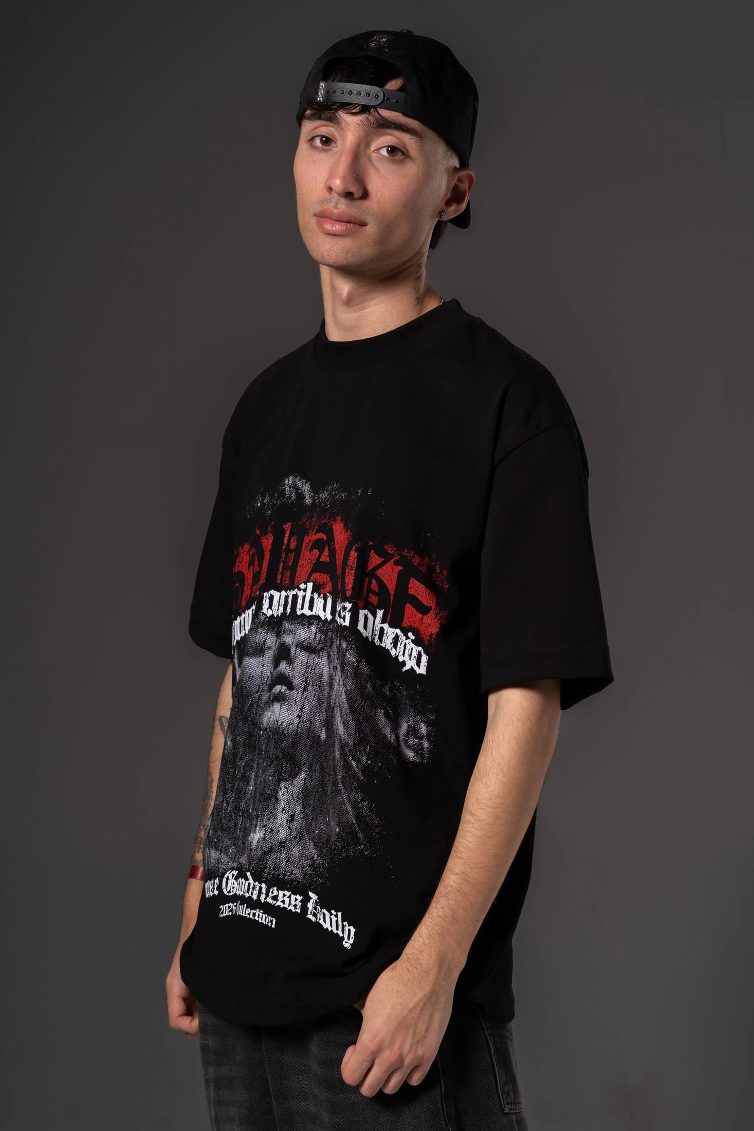 Camiseta Oversize Good heart  savage  250 gramos 14646 - imagen 2