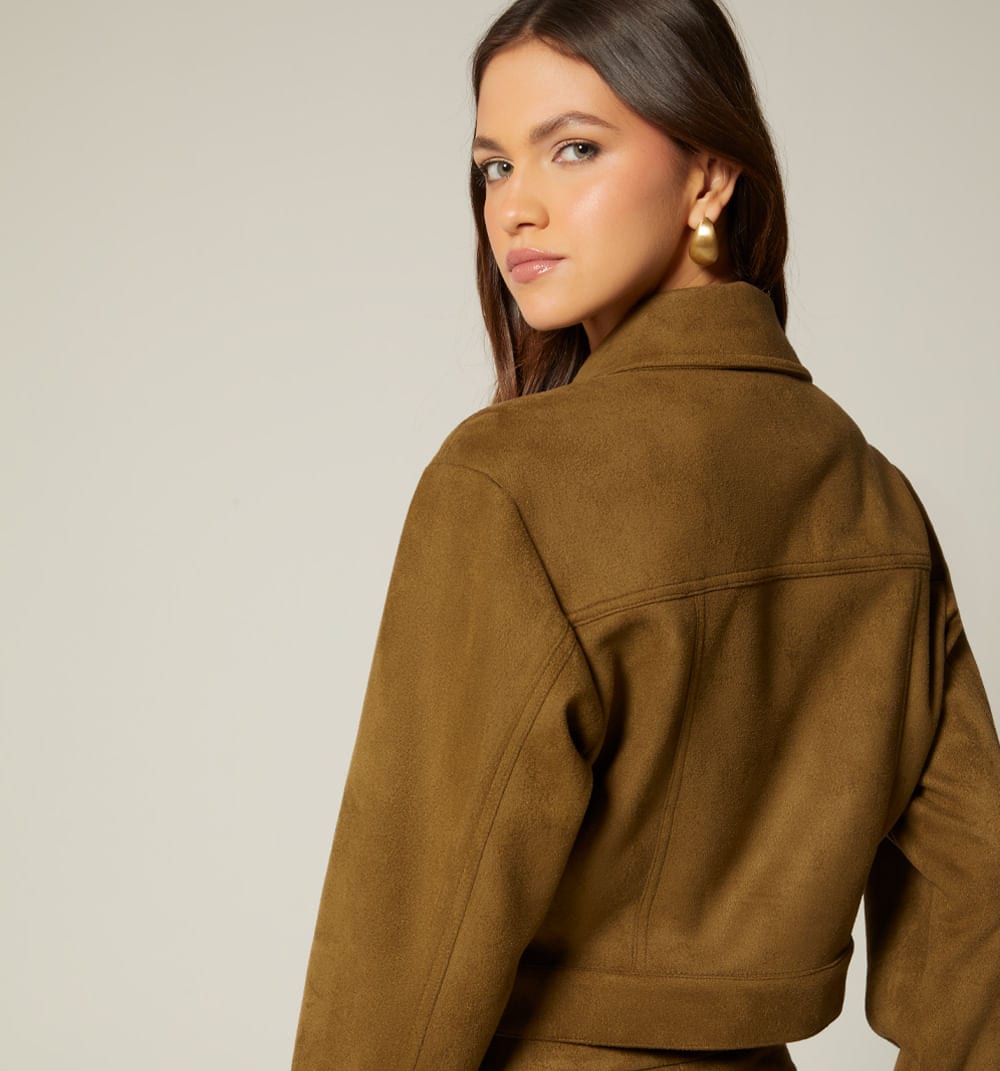 Chaqueta manga larga suede - imagen 4
