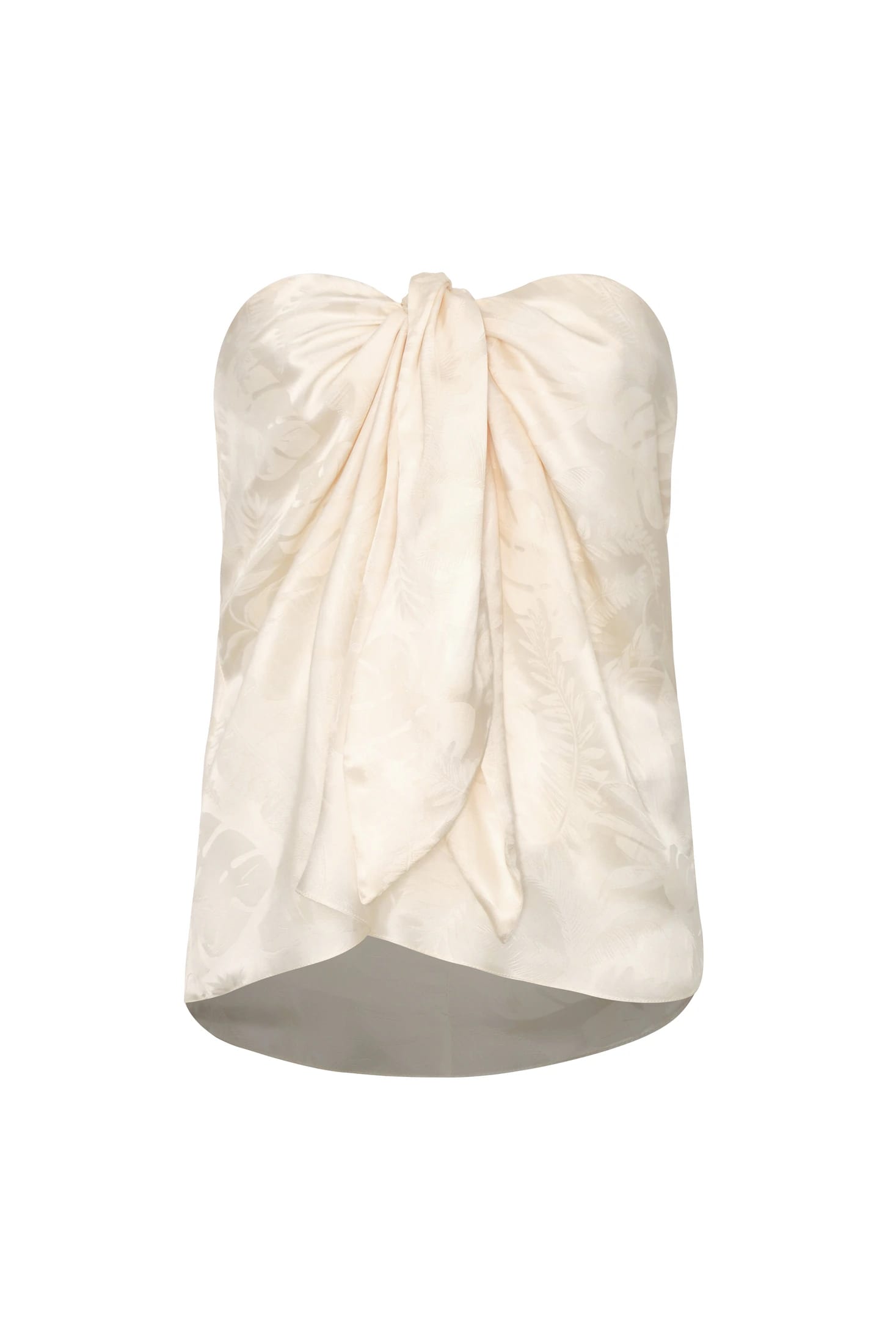 Cayetana Silk Jacquard Blouse / Ivory Rainforest - imagen 2