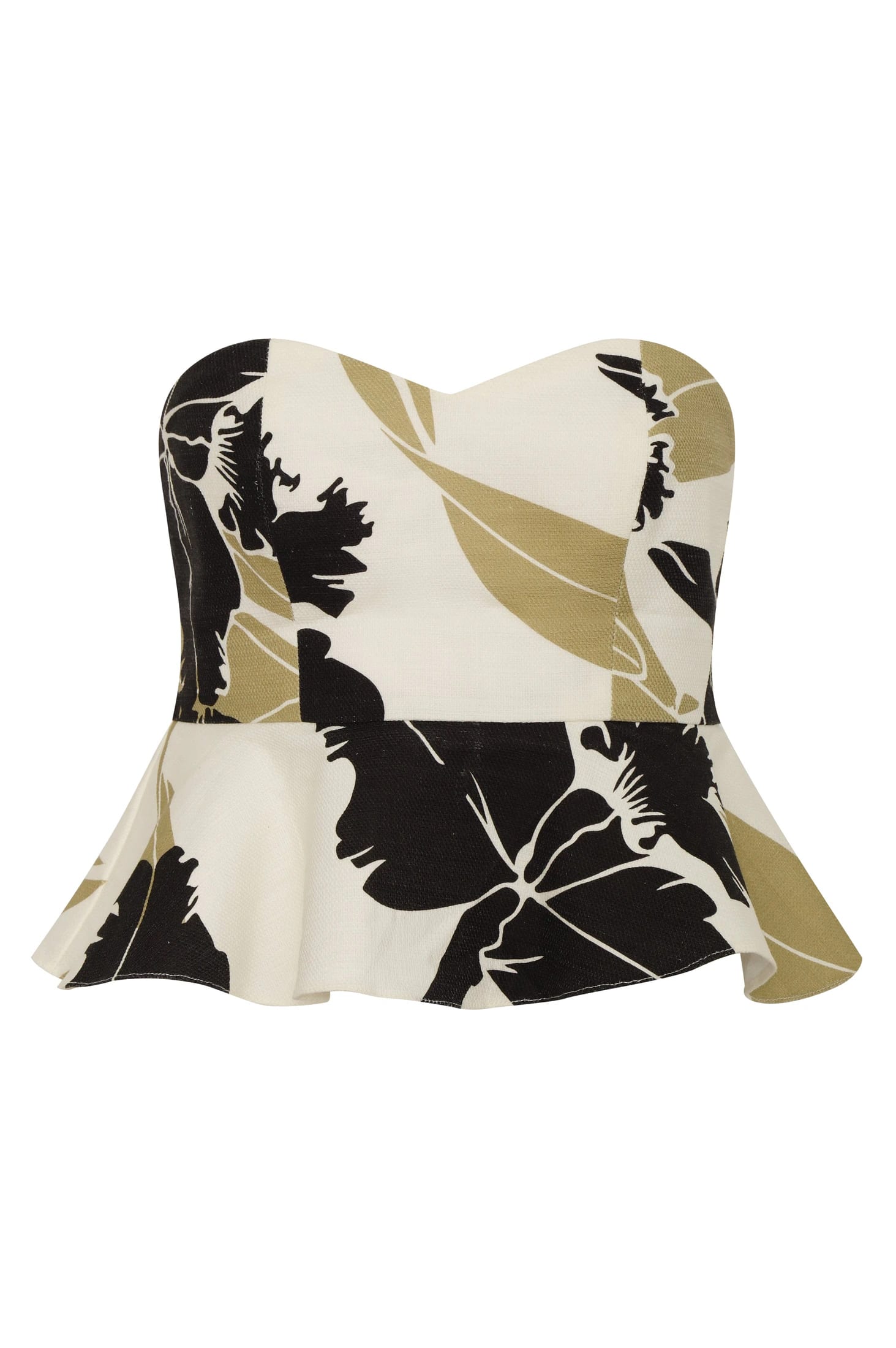 Peplum Cotton Top / Black Orchids - imagen 1