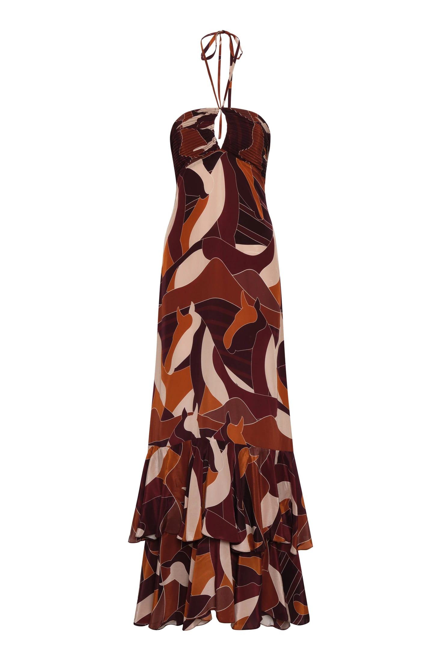 Sevillana Crepe Chine Maxi Dress / Purple Horses - imagen 2