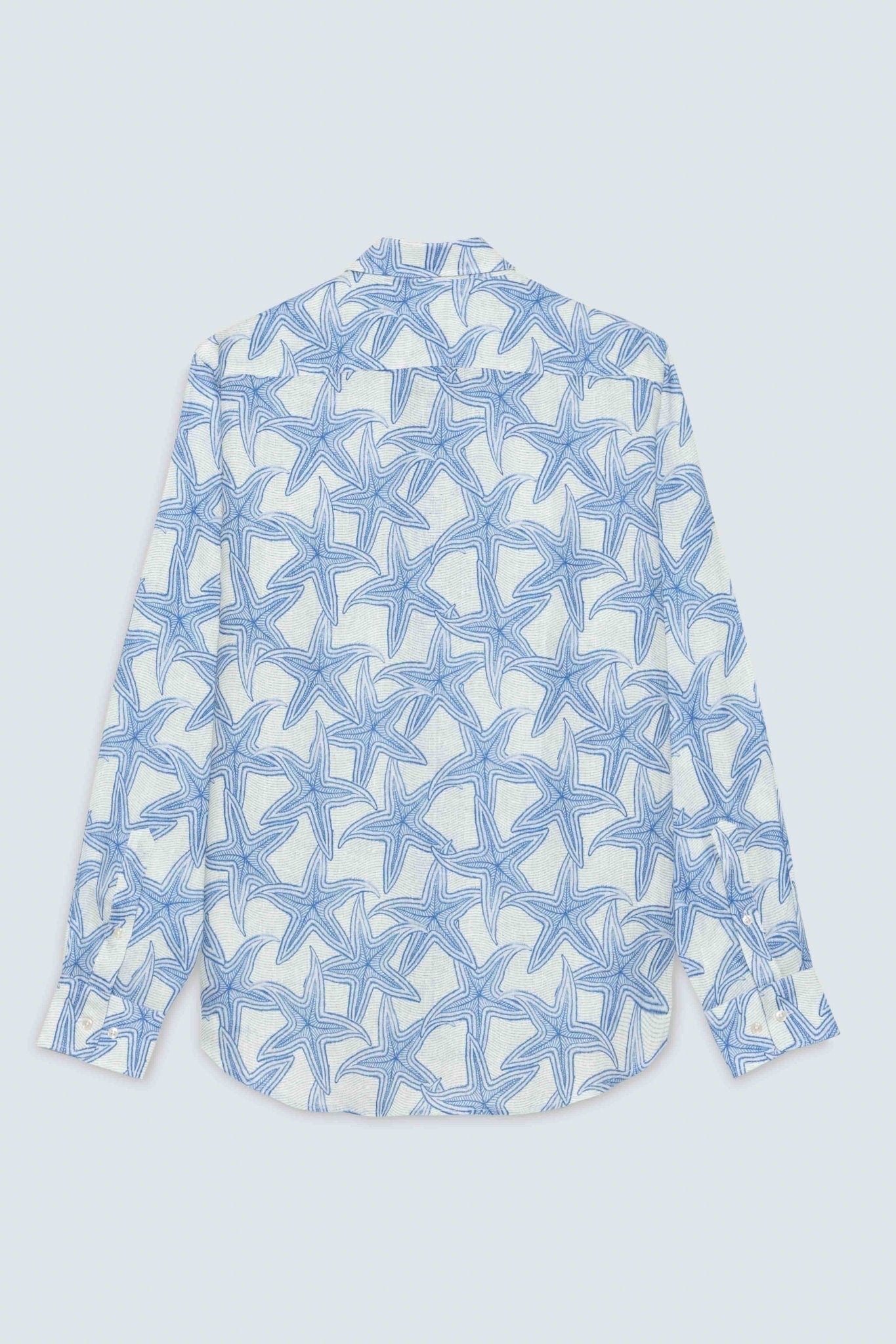 Men's linen shirt white stella - imagen 5