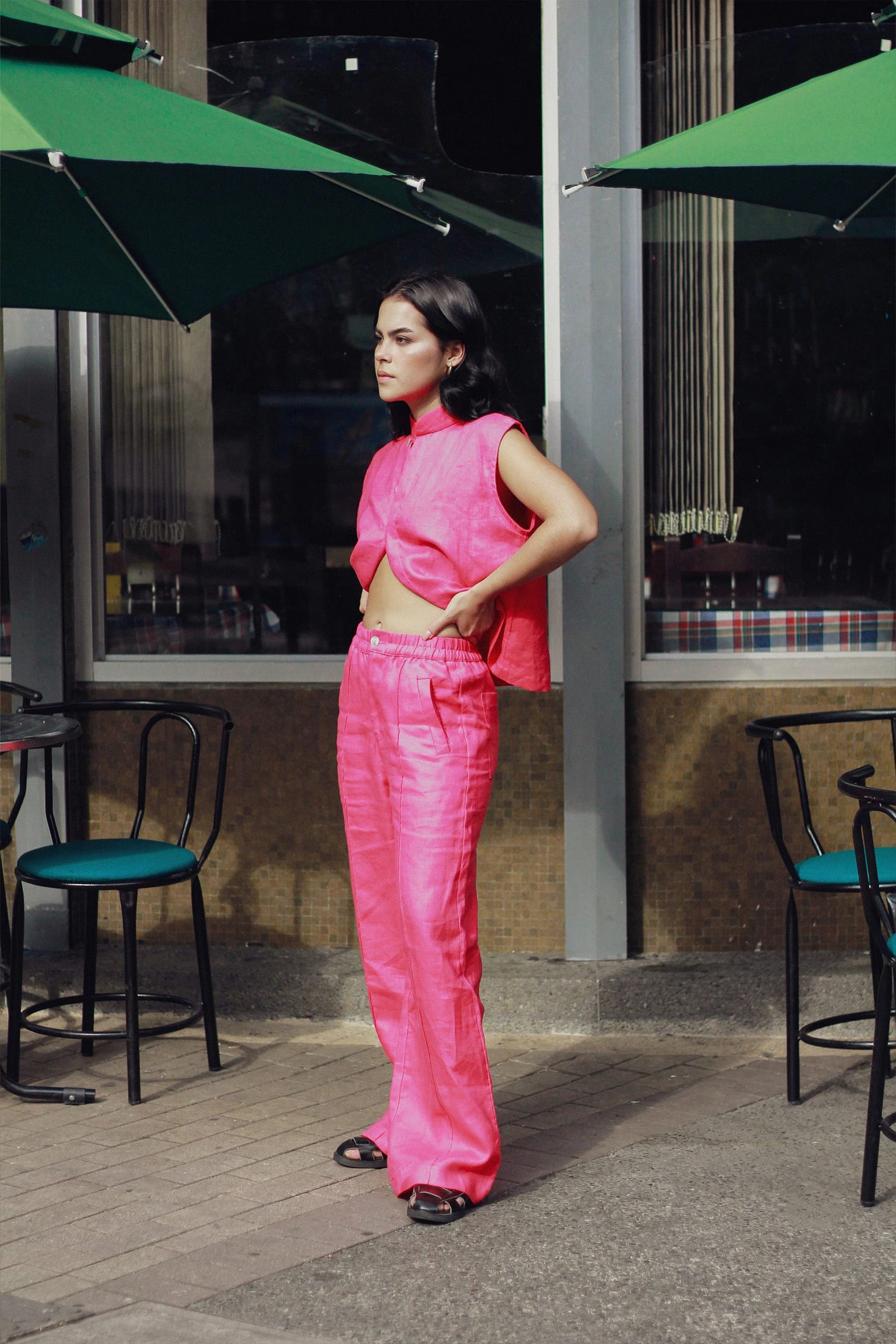 Pantalón Serre de lino | rosado Hot Pink - imagen 5