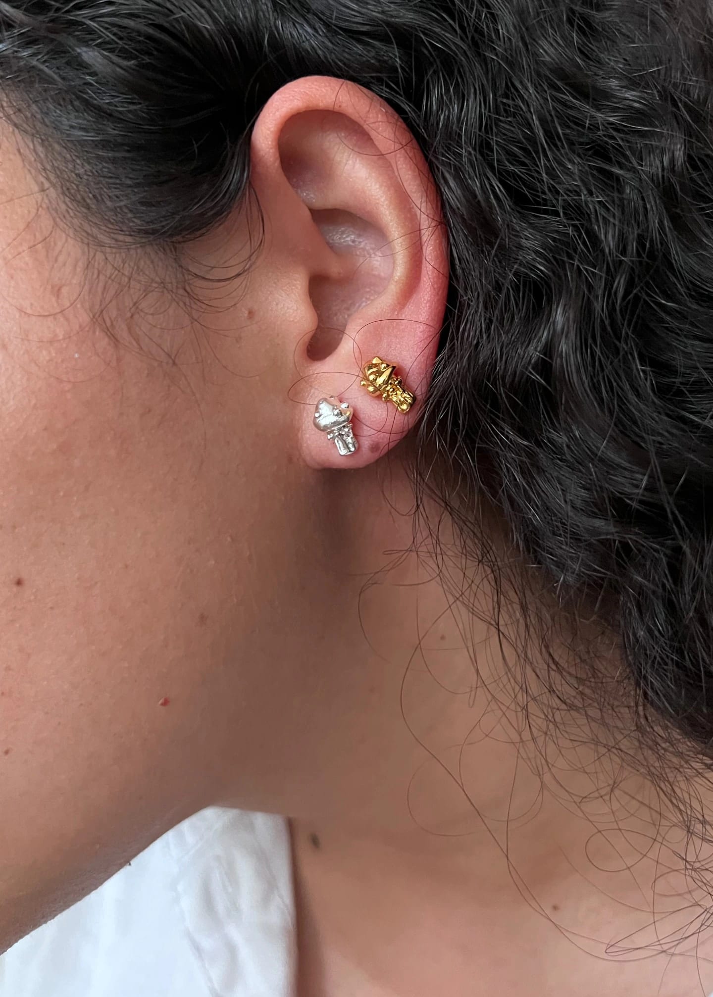 Aretes seticas plata - imagen 3