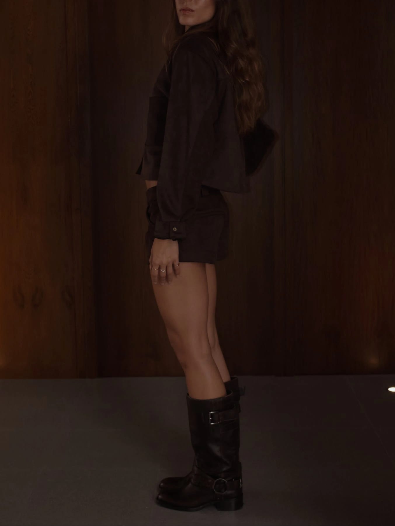 SUEDE BOXY JACKET - ESPRESSO - imagen 5