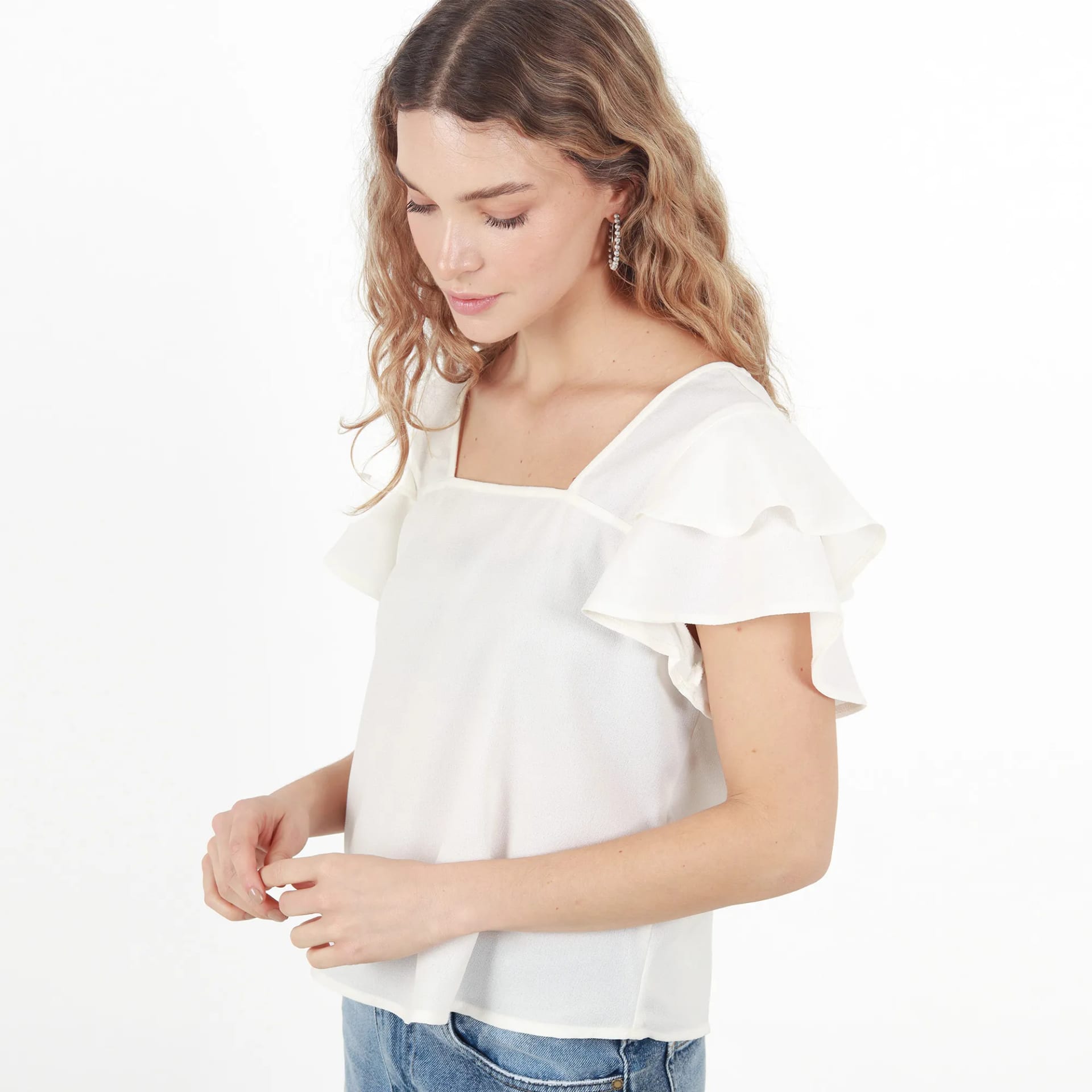 Blusa Cuello U Manga Bolero - imagen 36