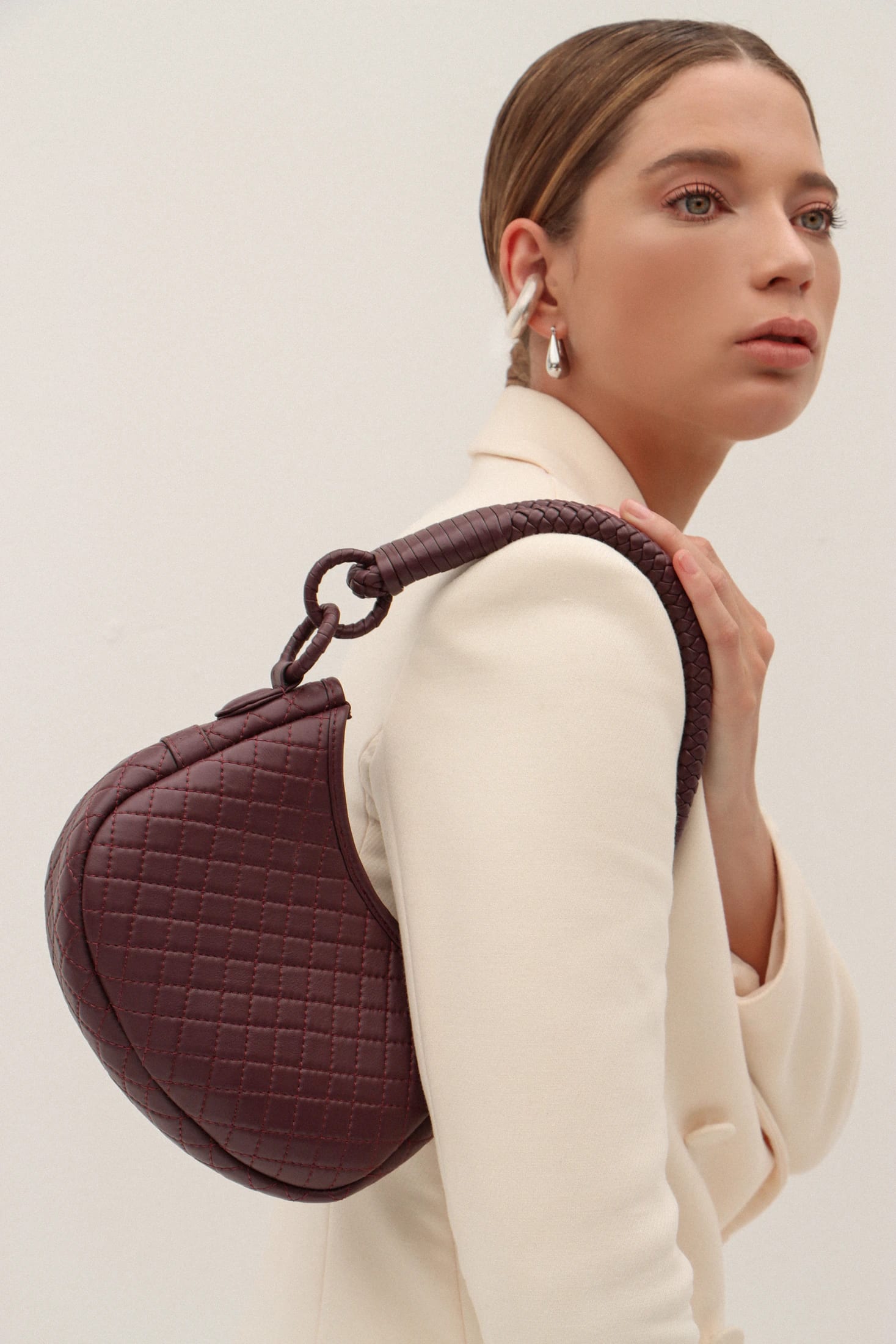 Saddle Mini, Shoulder Bag - Burgundy - imagen 3
