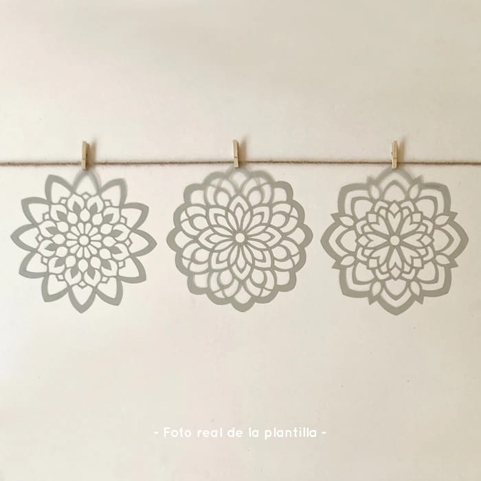 Plantillas para pintar, Vamarú Stencils, Colección Floral 25cm y 48cm, 2und - imagen 3