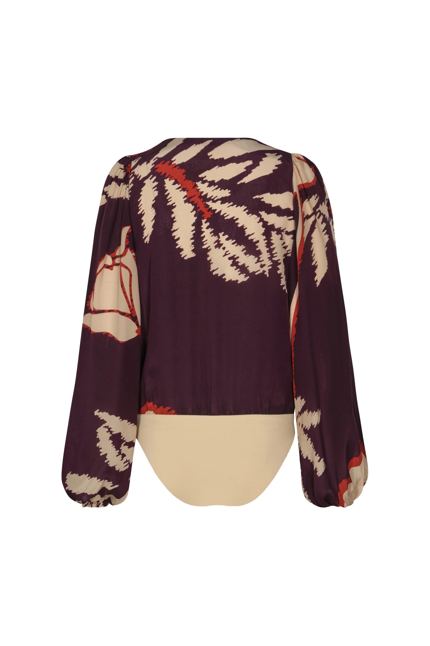 Sambale Crepe Chine Bodysuit / Purple Gladiolos - imagen 3