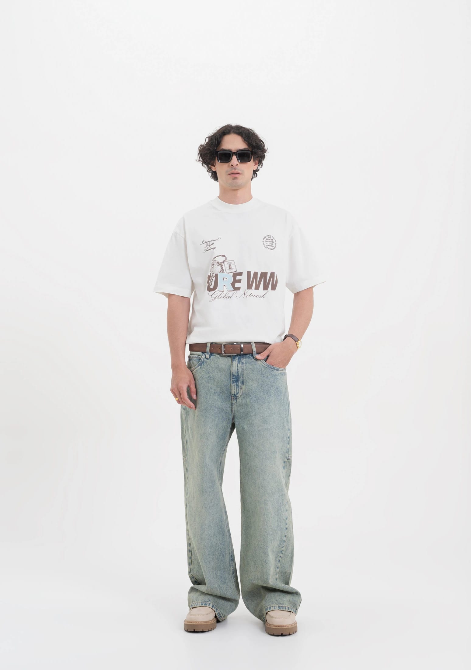 Across The Lines White Key T-Shirt - imagen 5