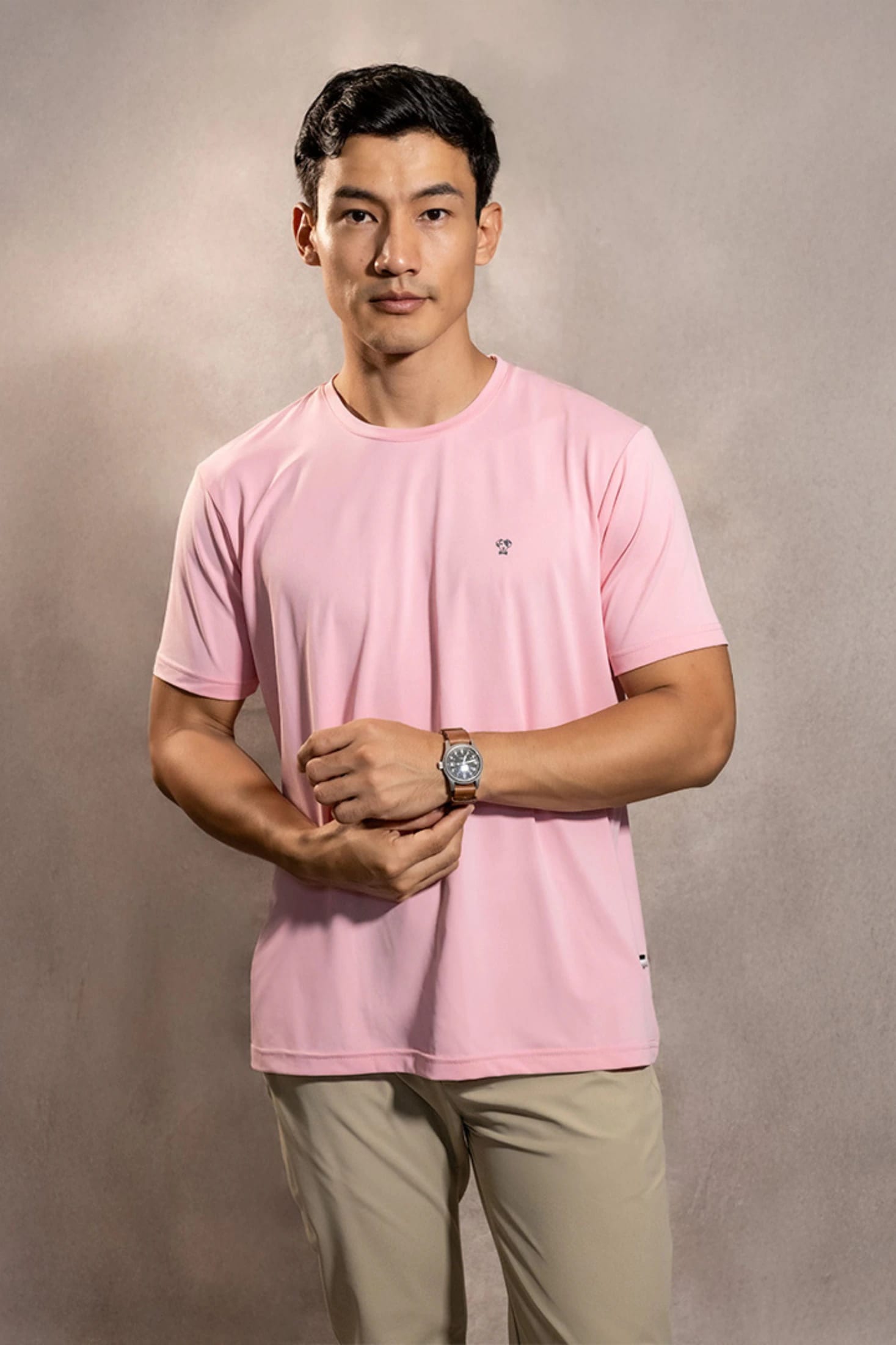 Camiseta Performance Antiarrugas Rosado Peach - imagen 1