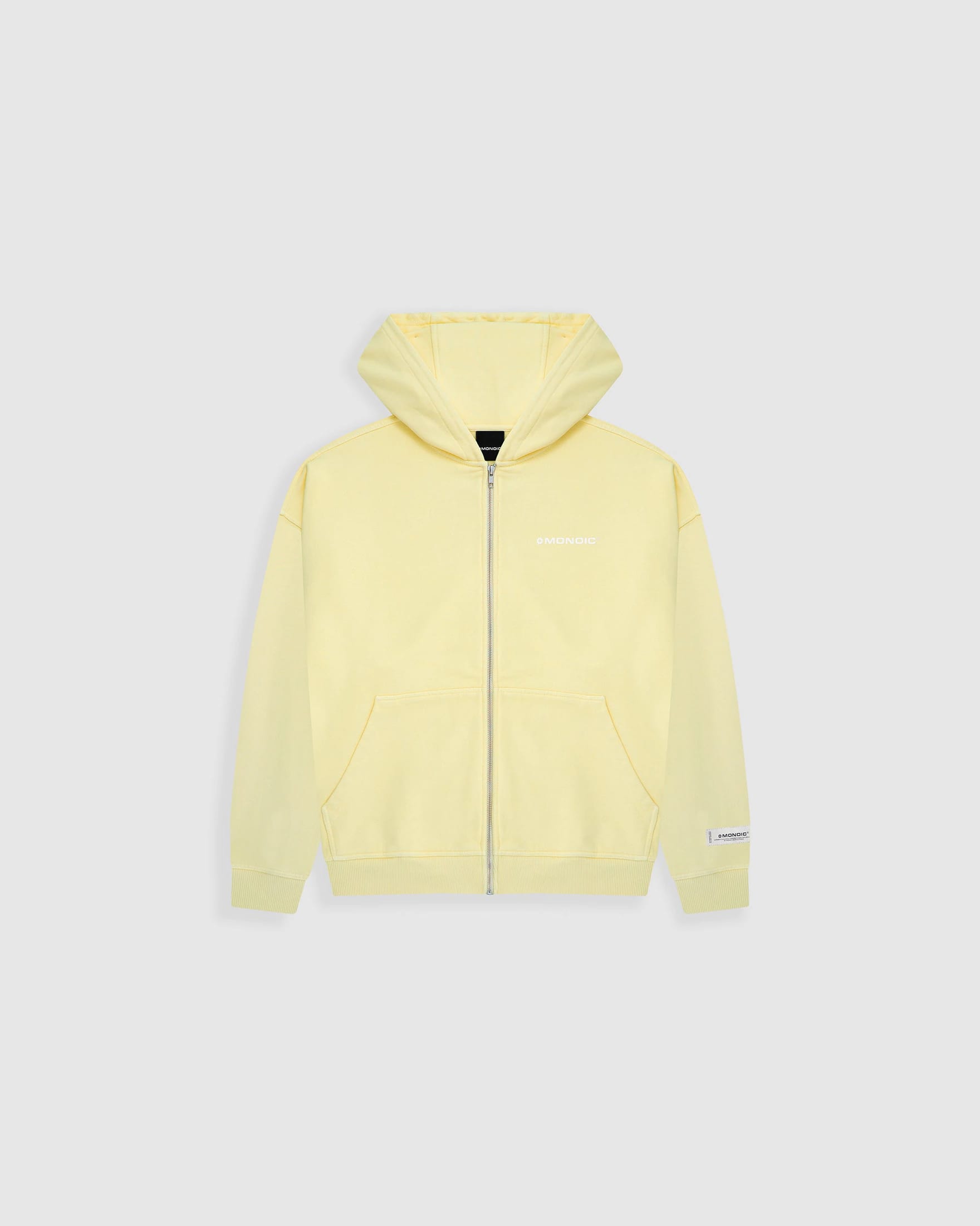Zip Hoodie Oversized Básico V3 - Amarillo Pastel - imagen 1