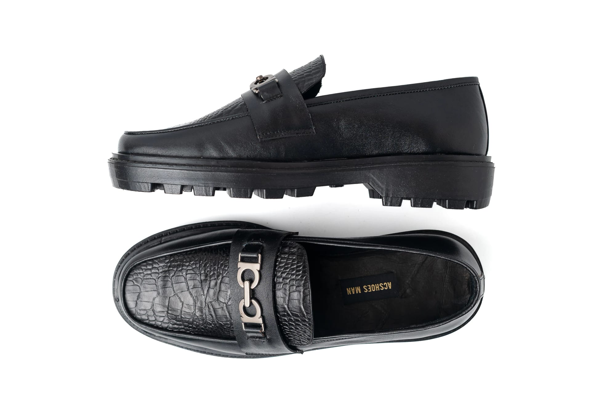 Mocasines Dublín Negro Hebilla Onix - imagen 2