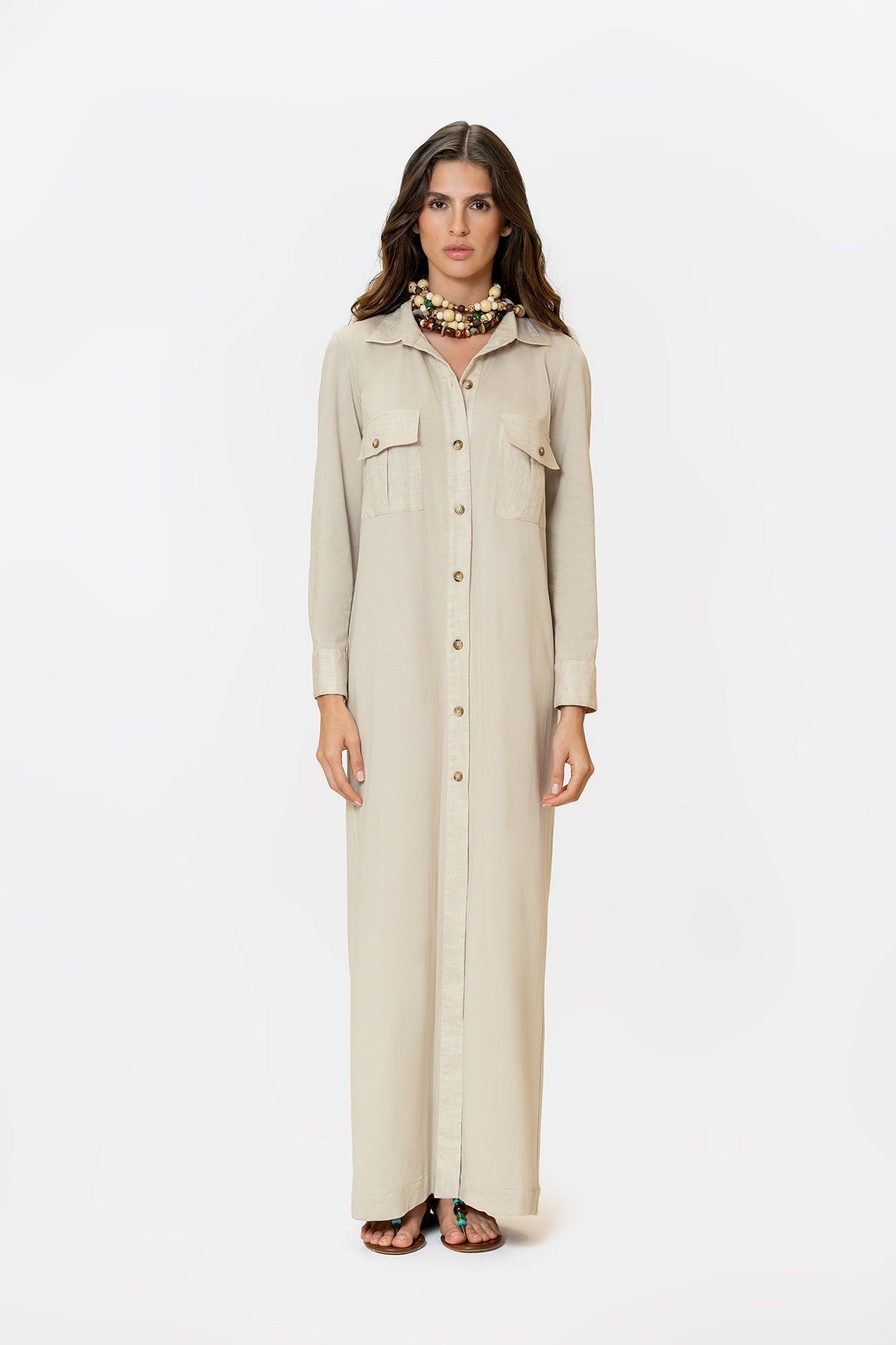 Vestido Amelia Beige - imagen 4
