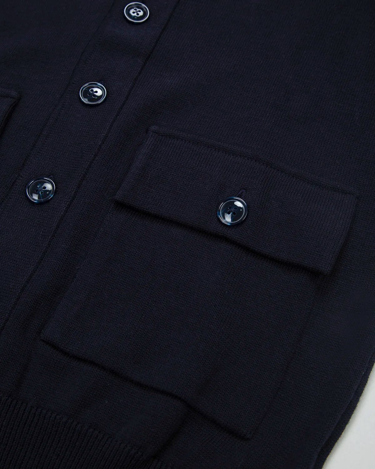 Chaqueta Punto Botón Algodón Azul Oscuro - imagen 3