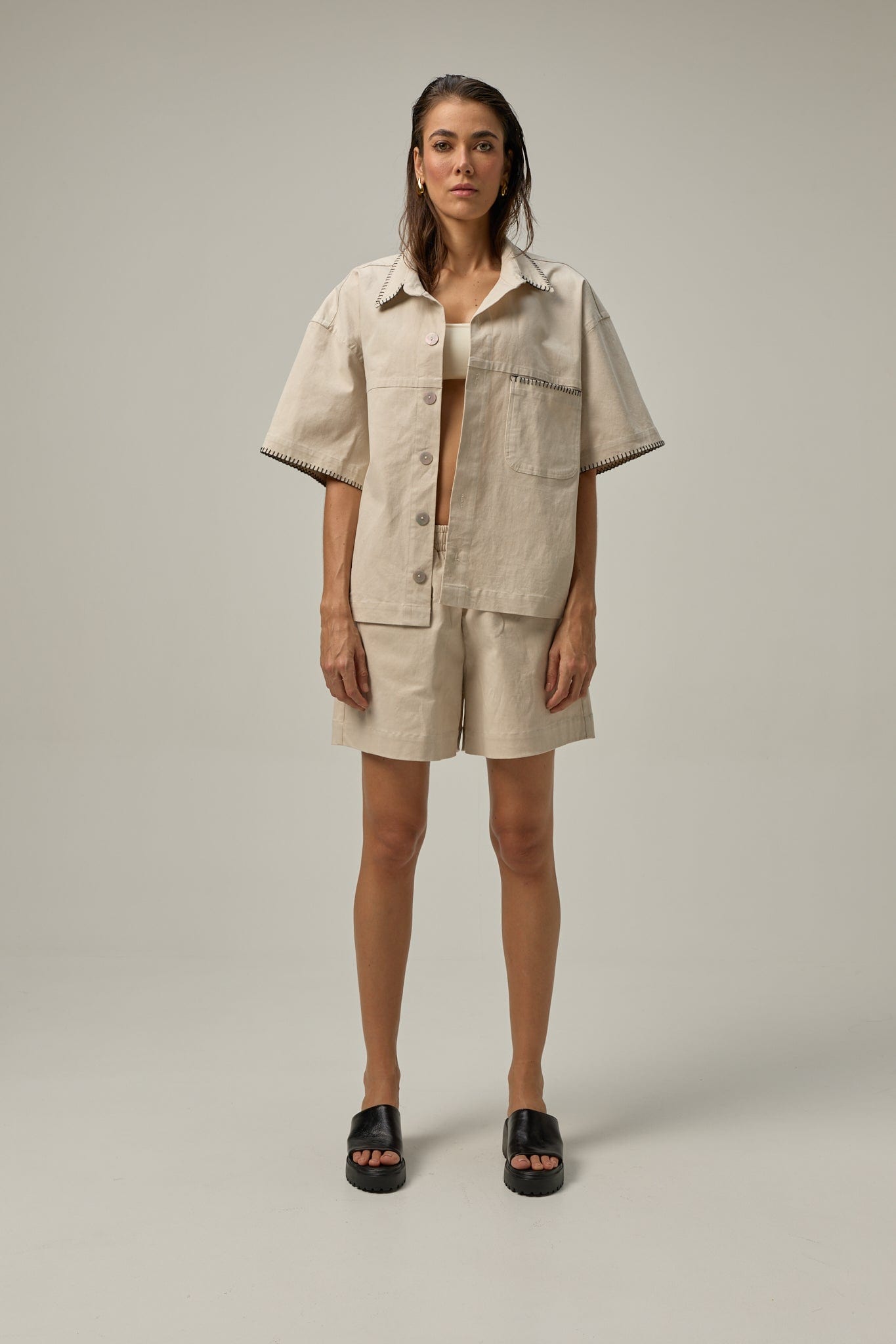 Camisa Hamada | beige - imagen 3