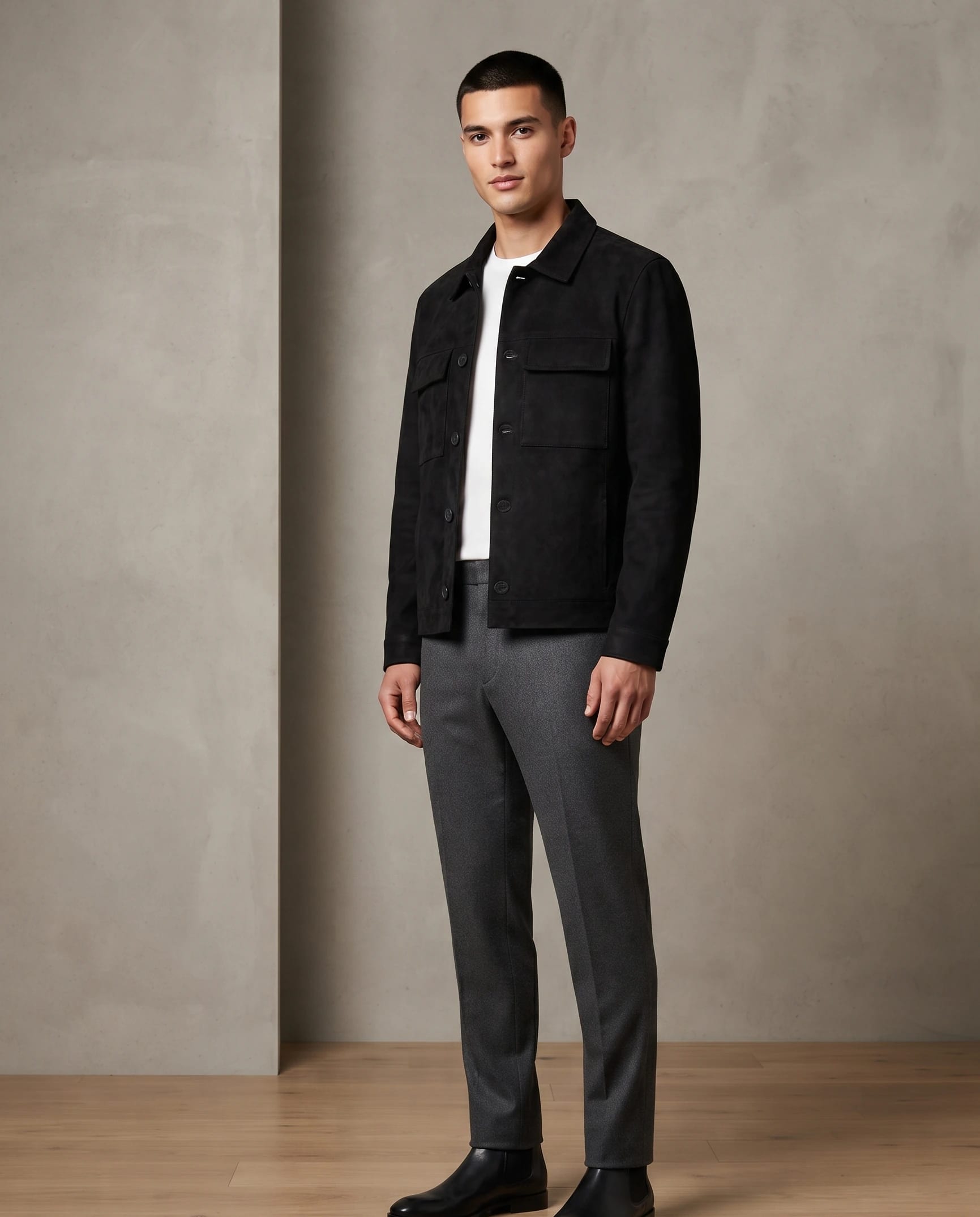 Chaqueta Botones Negra - imagen 1
