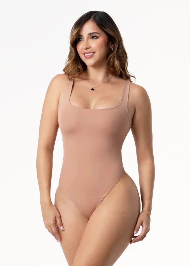Body: Tiras gruesas, escote cuadrado, control abdominal | Salome 5002 - imagen 2