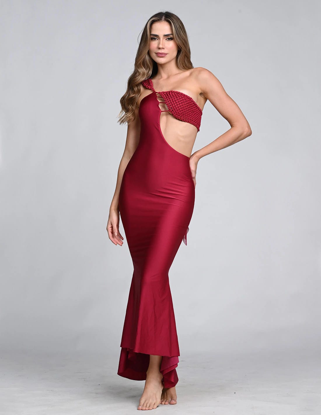 Vestido Kesha Burgundy - imagen 1