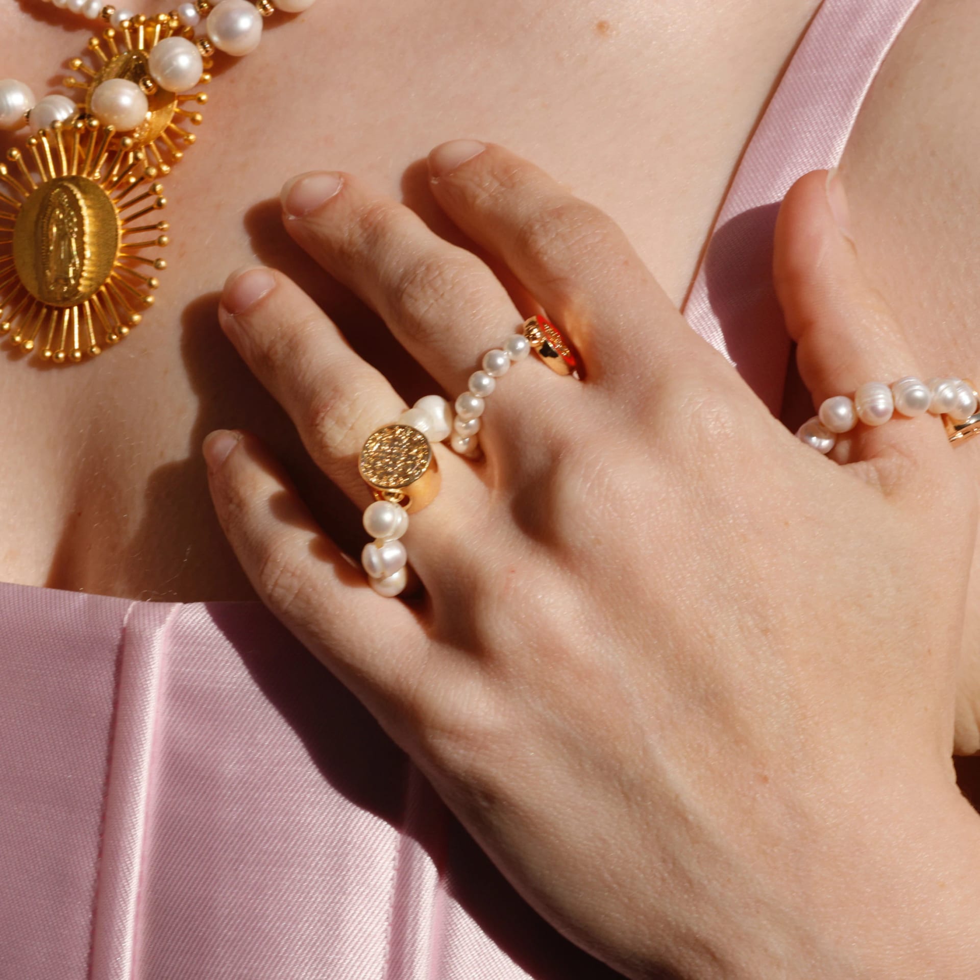 S. Benito Pearl Ring - imagen 2