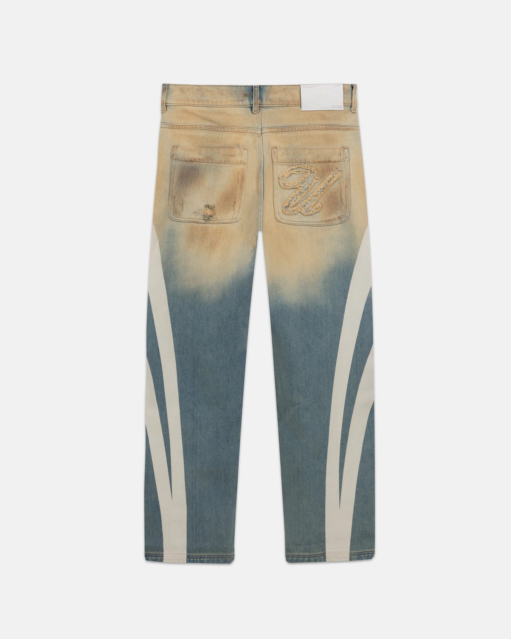 Holy State Stripe Wide Jeans Sand Blue - imagen 3