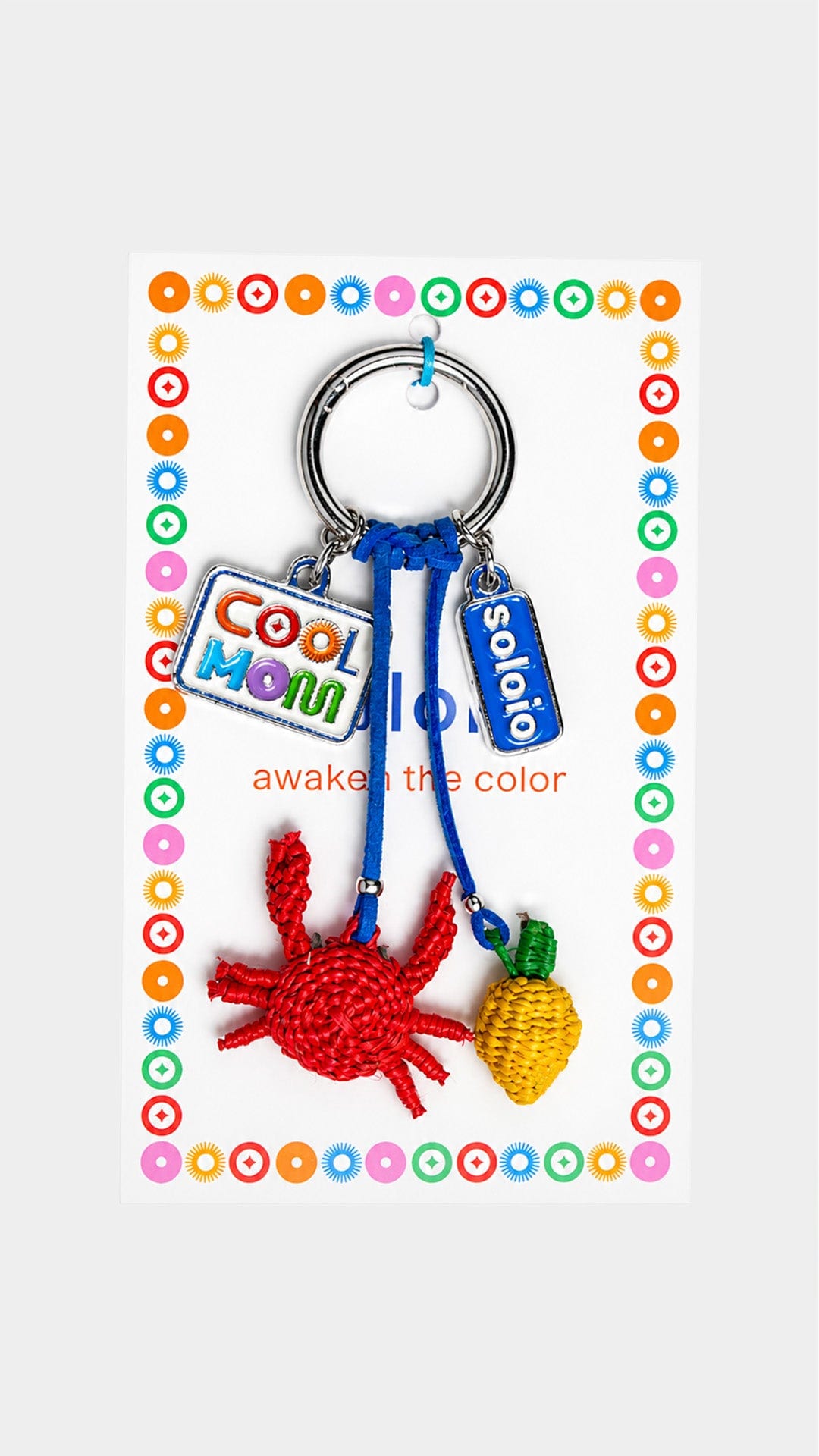 Iraca palm crab keychain "Cool Mom" - imagen 1
