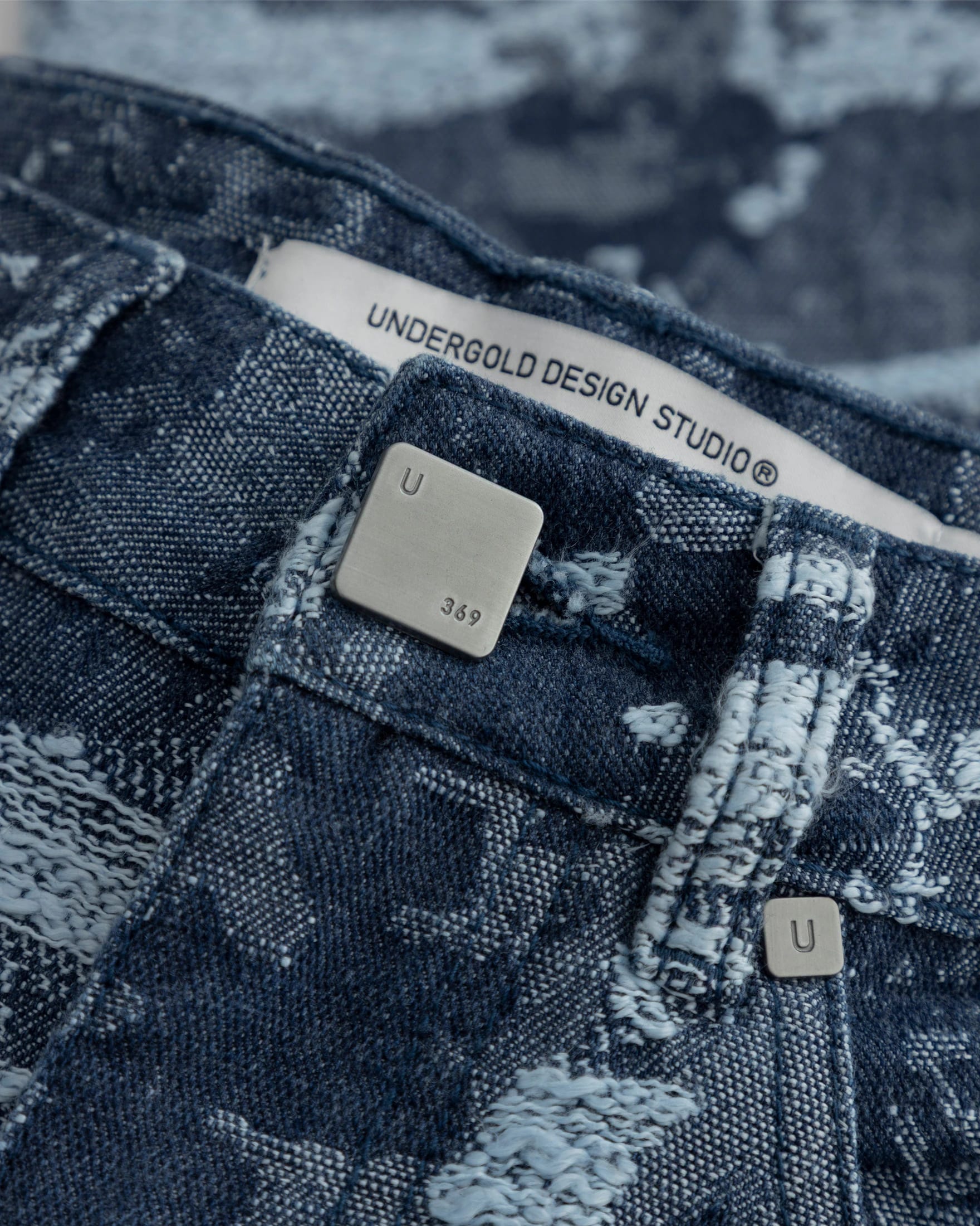 W Capsule Basic Jacquard Wide Jeans Cammo Blue - imagen 6