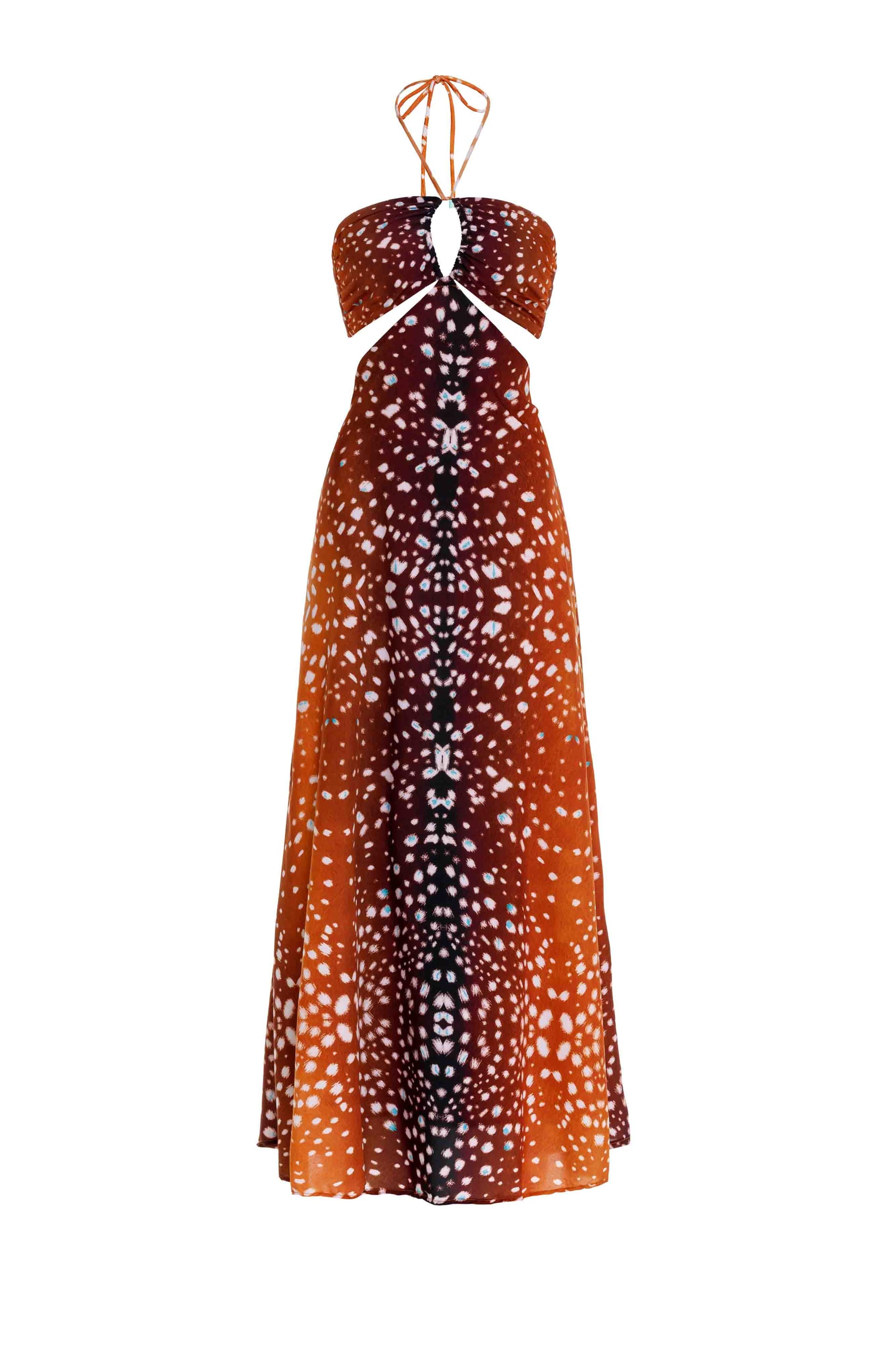 Vestido Largo Brisa Bambi Café - imagen 1