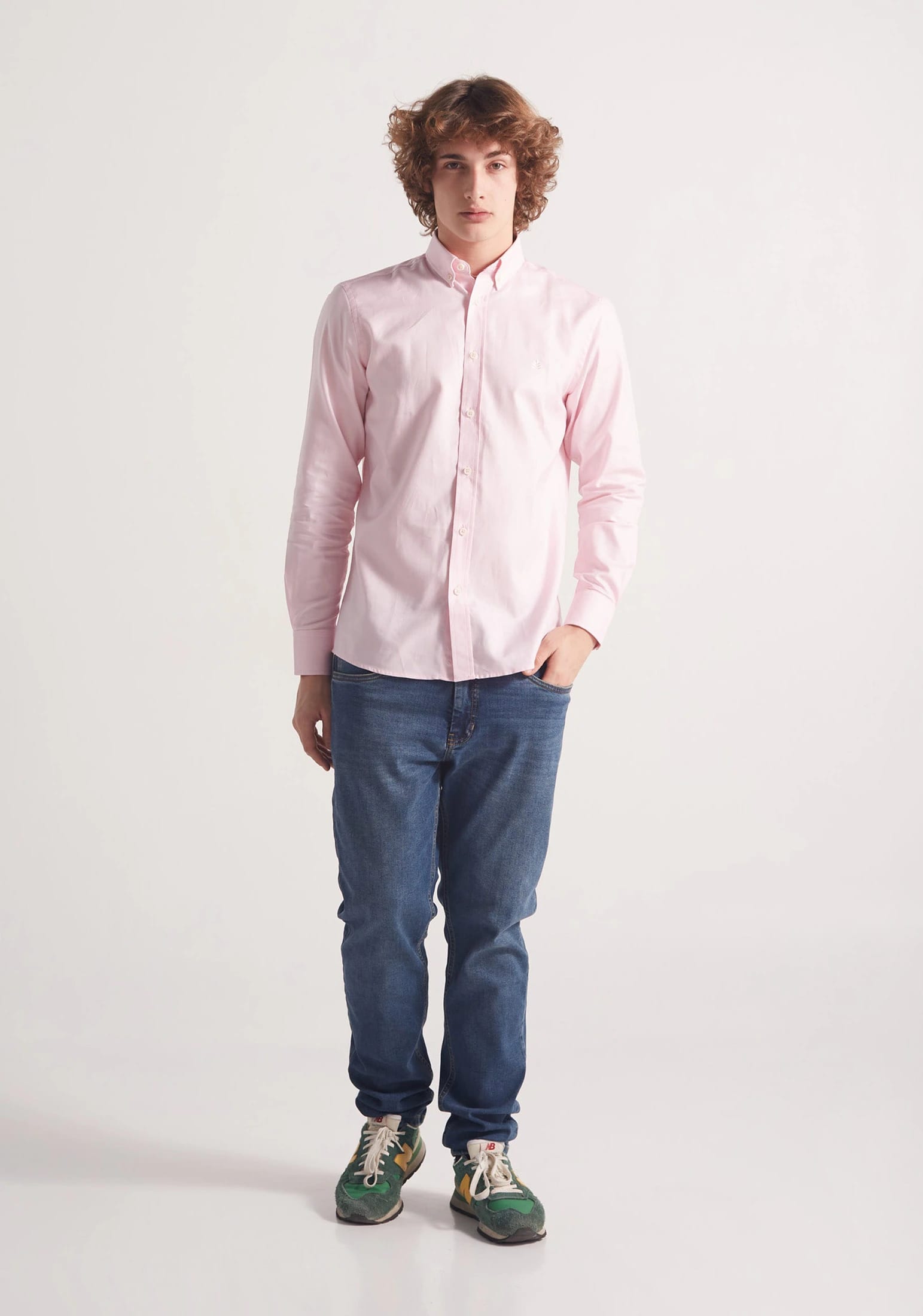 Camisa Whitman Rosada Cuello Button Down - imagen 3