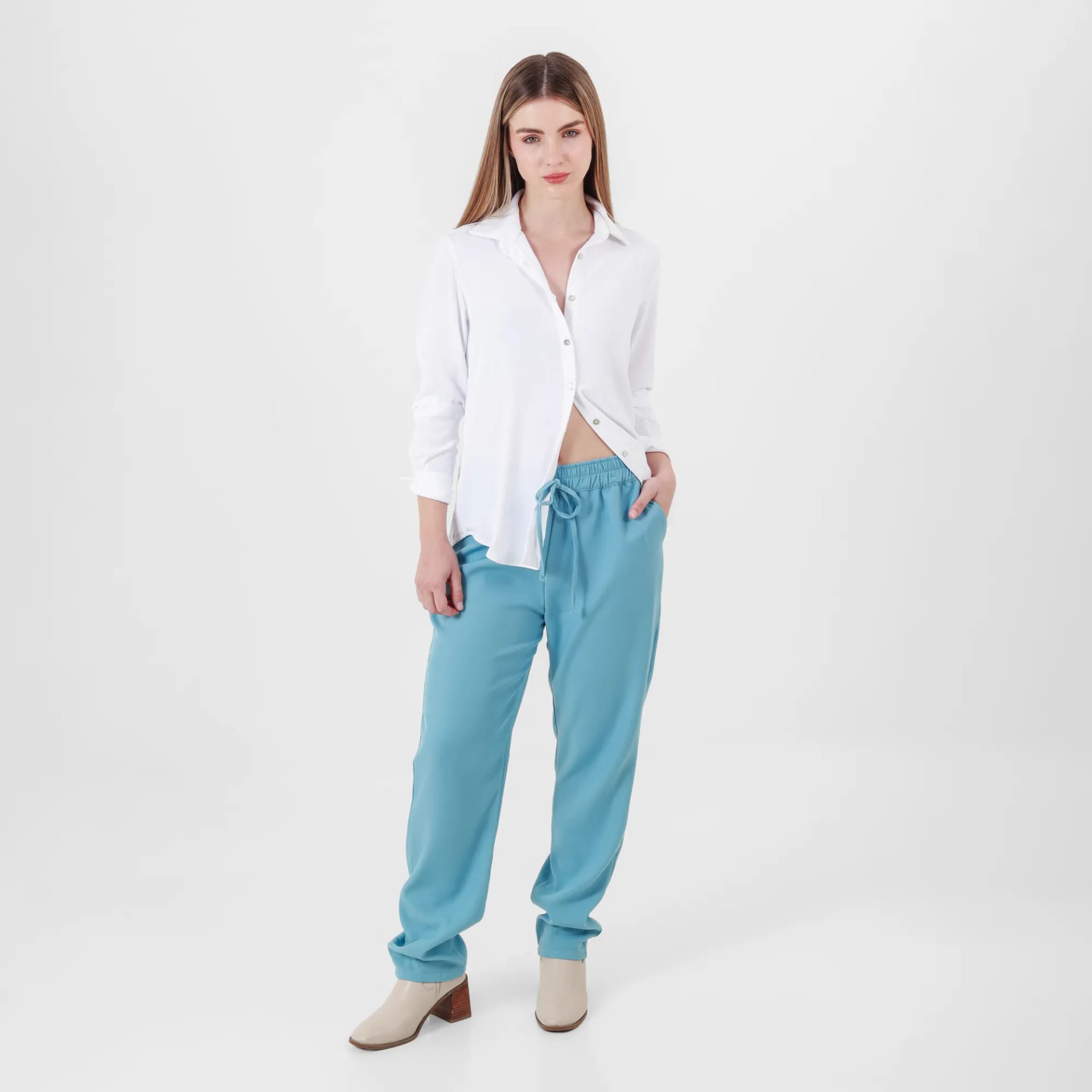 Blusa Cuello Camisero Manga Larga - imagen 4