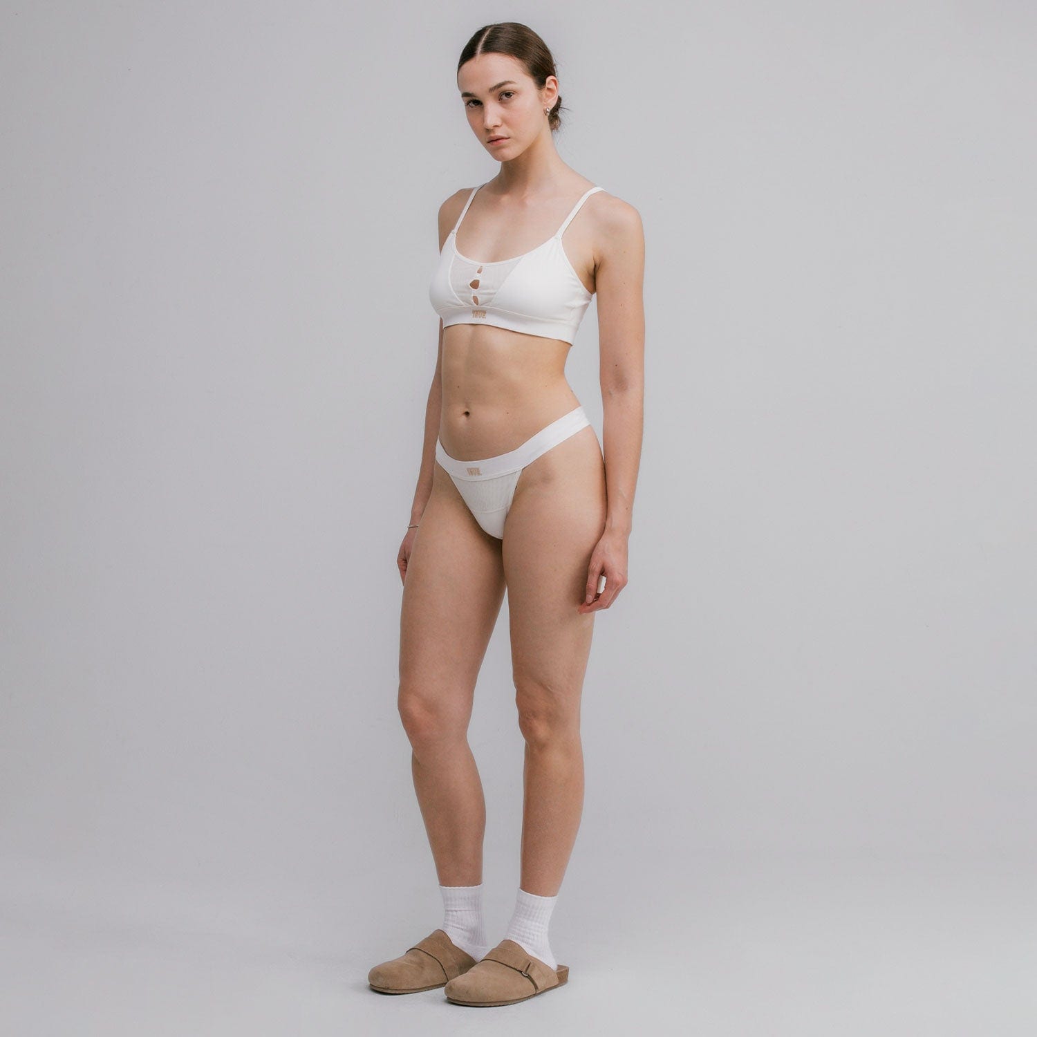 Mesh Cut-Out Top - Cream - imagen 5