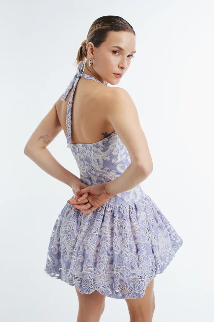 VICTORIA MINI DRESS BLUE - imagen 4