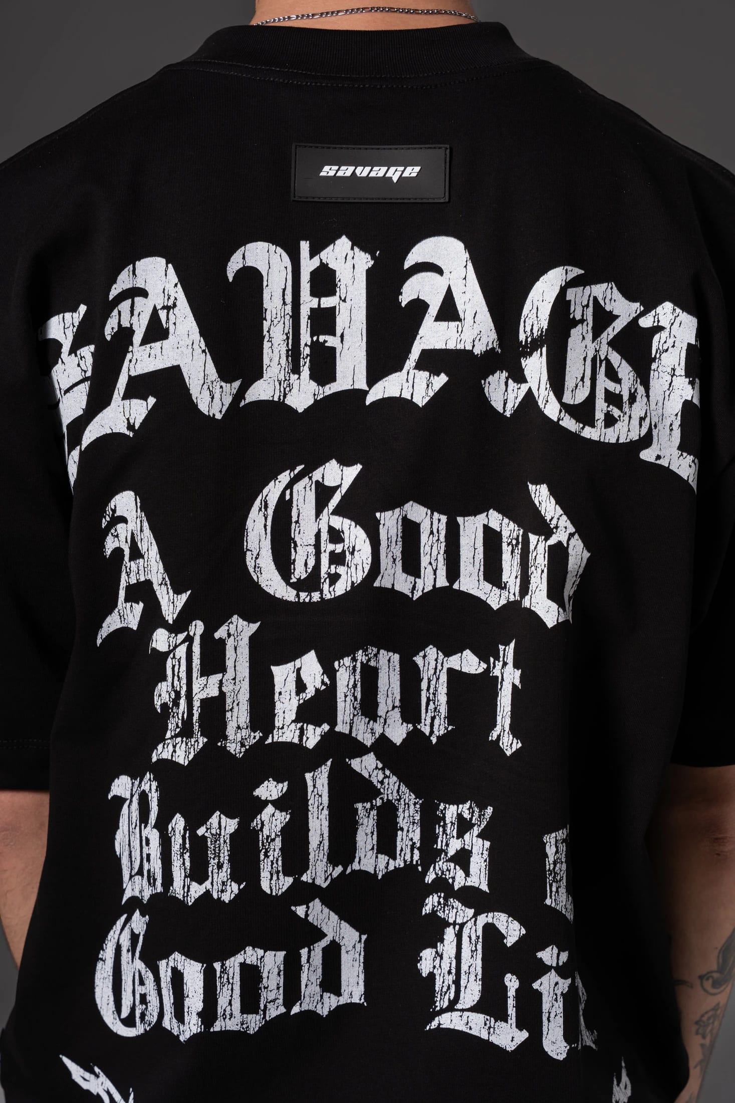Camiseta Oversize Good heart  savage  250 gramos 14646 - imagen 7