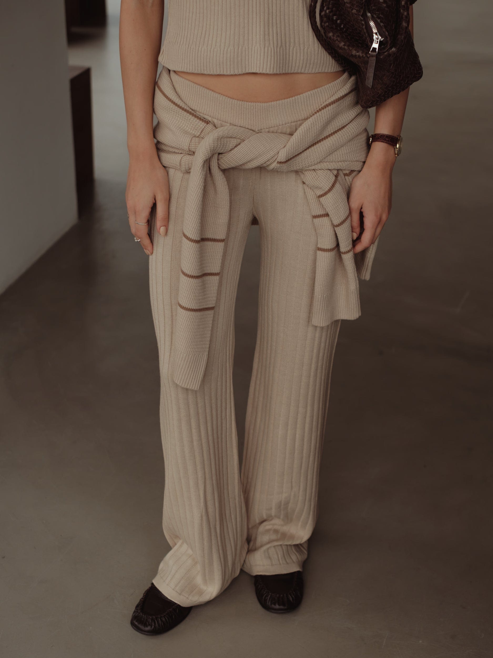 SAUNA KNIT PANTS - NATURAL - imagen 4