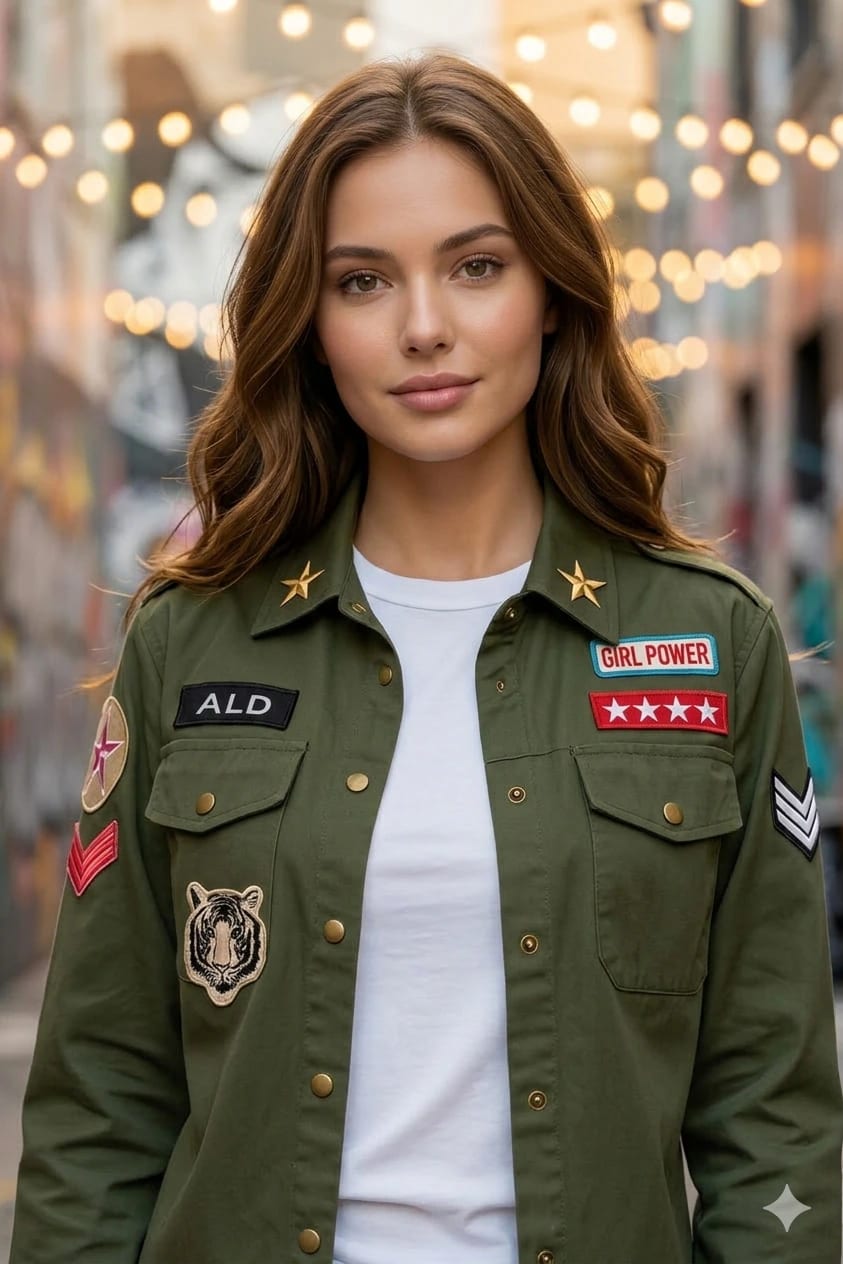 SOBRECAMISA MILITAR GIRL POWER - imagen 2
