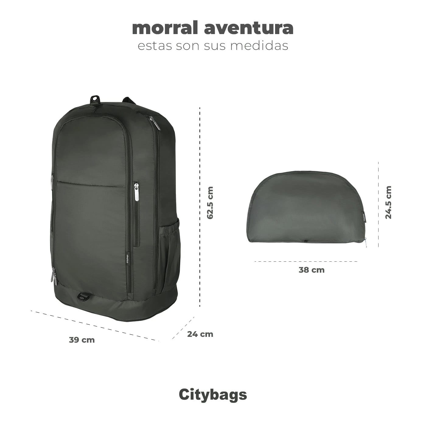 Morral Aventura ULTRA Plegable Estampado Vida Citybags Multicolor - imagen 10