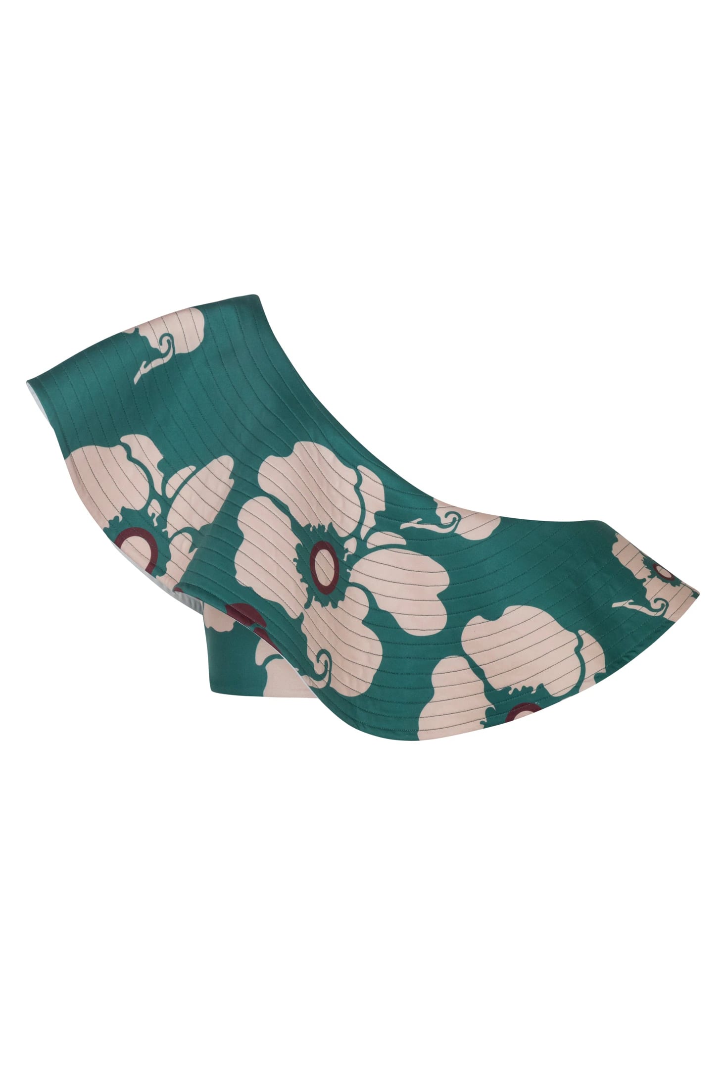 Sunset Waves Top / Emerald Green Maxi Flowers - Ivory - imagen 3