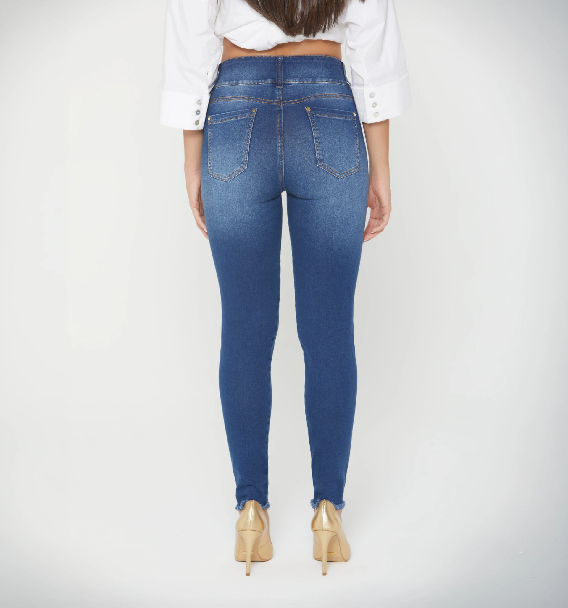 Jean  skinny tiro medio con borla - imagen 3