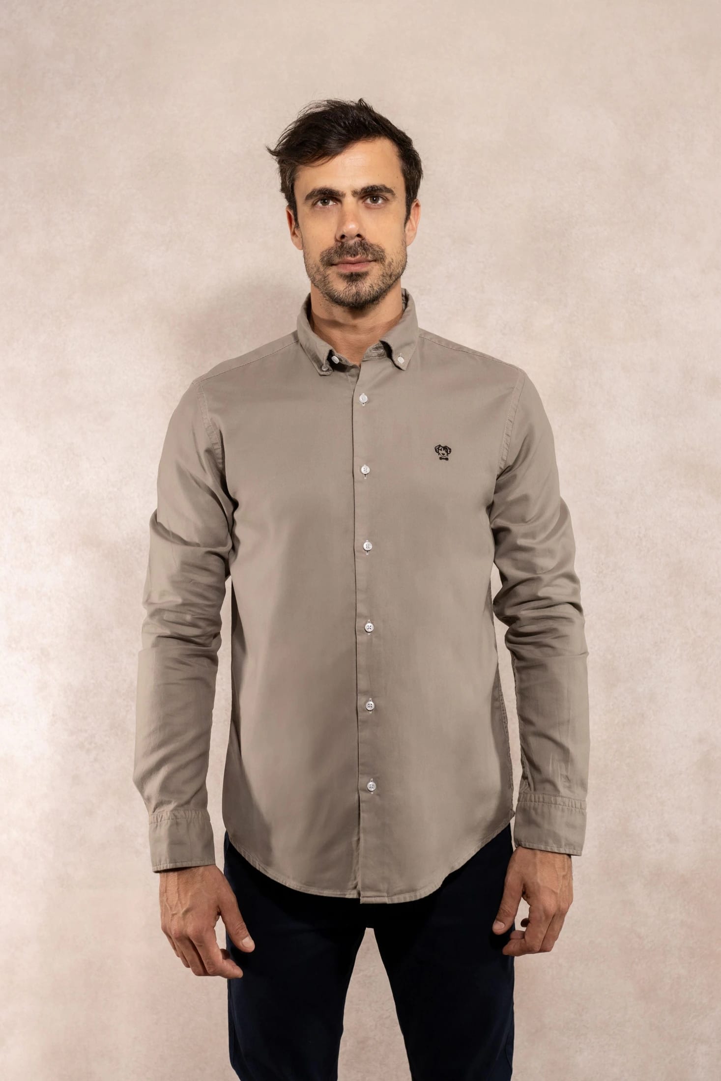 Camisa Antimanchas Oxford Gris - Talla Regular - imagen 1