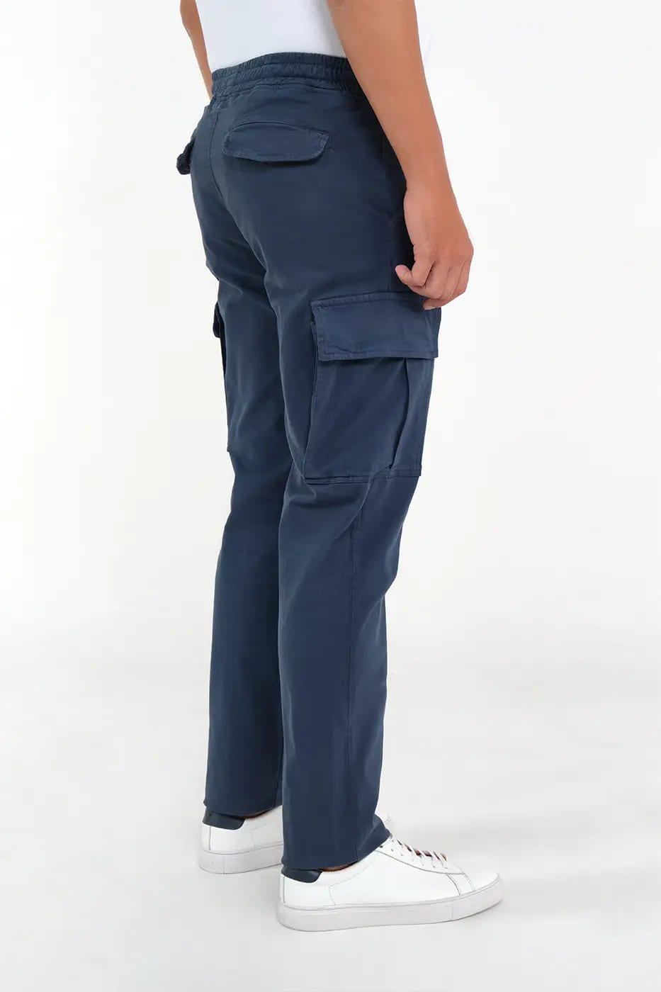 Pantalón Cargo Slim Fit Mezcla Algodón Azul Navy - imagen 2