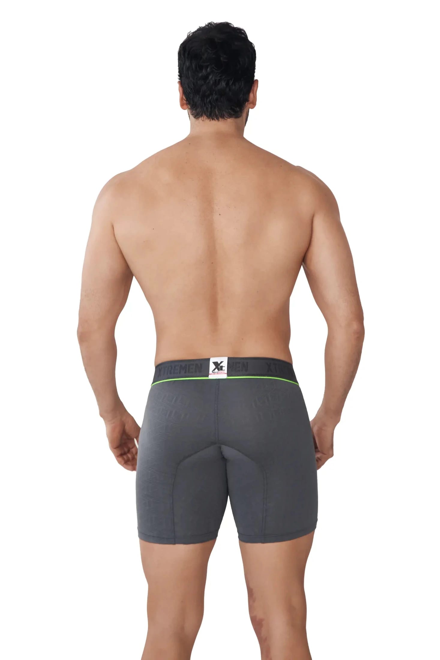 BOXER MICROFIBRA JACQUARD CUBOS GRIS OSCURO - imagen 3