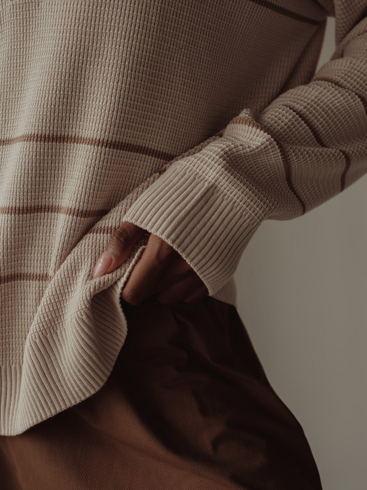 RUGBY KNIT SWEATER - NATURAL & SEPIA - imagen 8