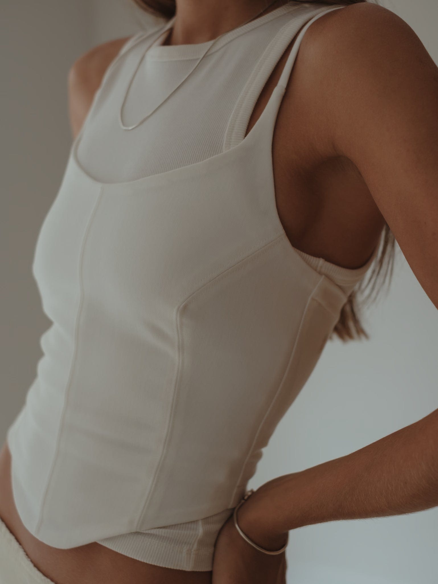 BACK LACE CORSET - SOFT WHITE - imagen 9