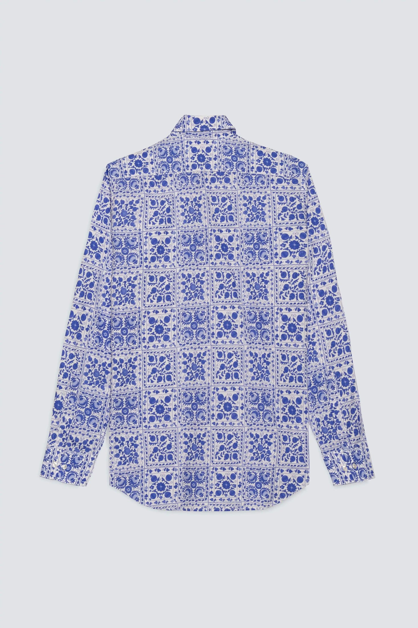 Men's cotton shirt white ferghana - imagen 2