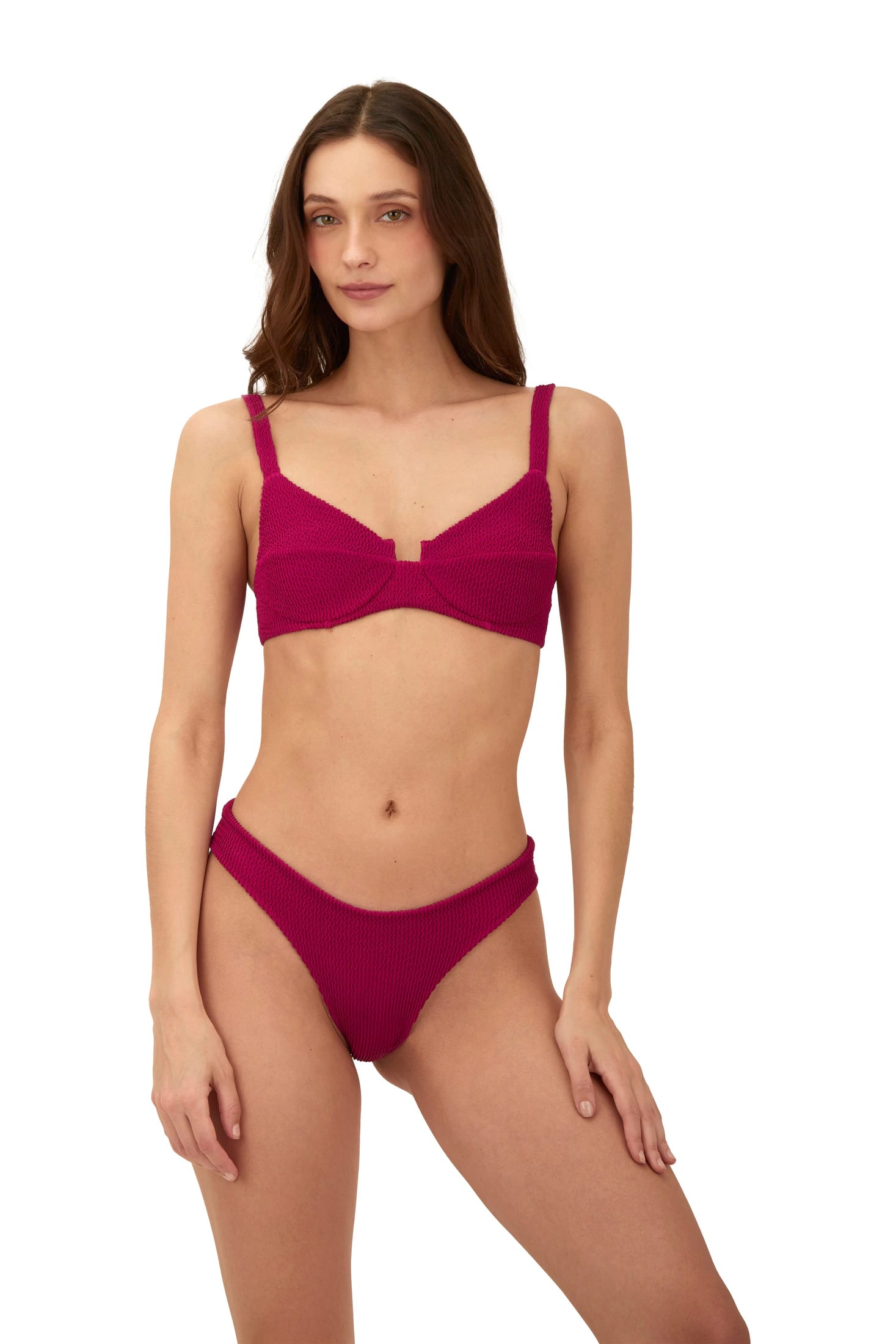 Textured Wave Brisa Raspberry Majestic Top - imagen 1