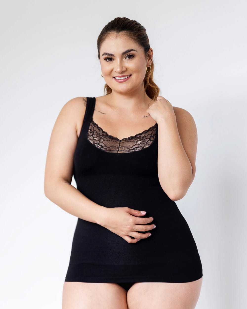 Camiseta Faja con Encaje para mujer - imagen 2