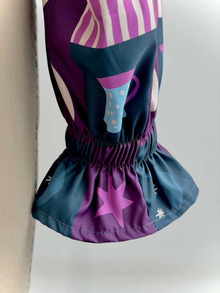 Chaqueta corta estampada morado - imagen 8