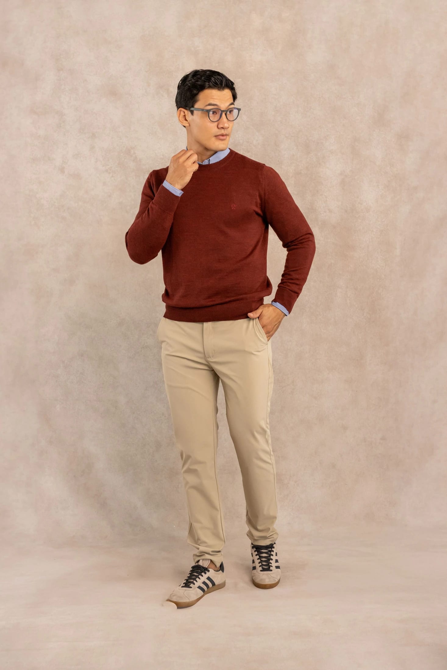 Sueter Merino Antiarrugas Vinotinto - imagen 4